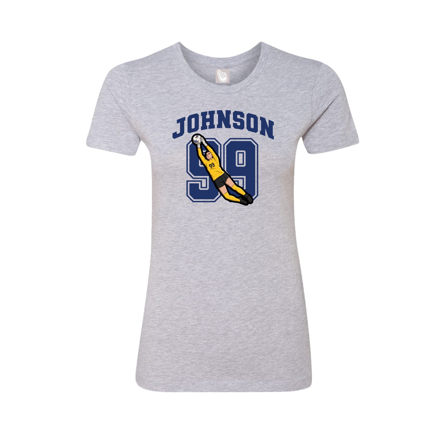 Fitted Women's Tee — Number in Grey