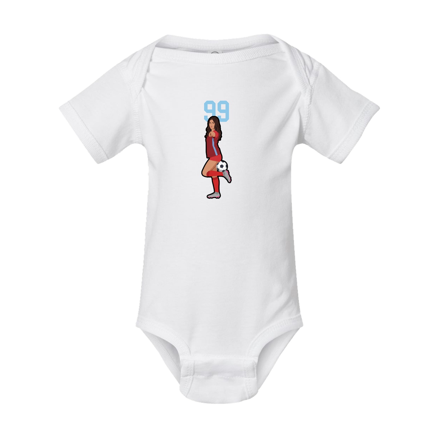 Baby Onesie — Number Top in White