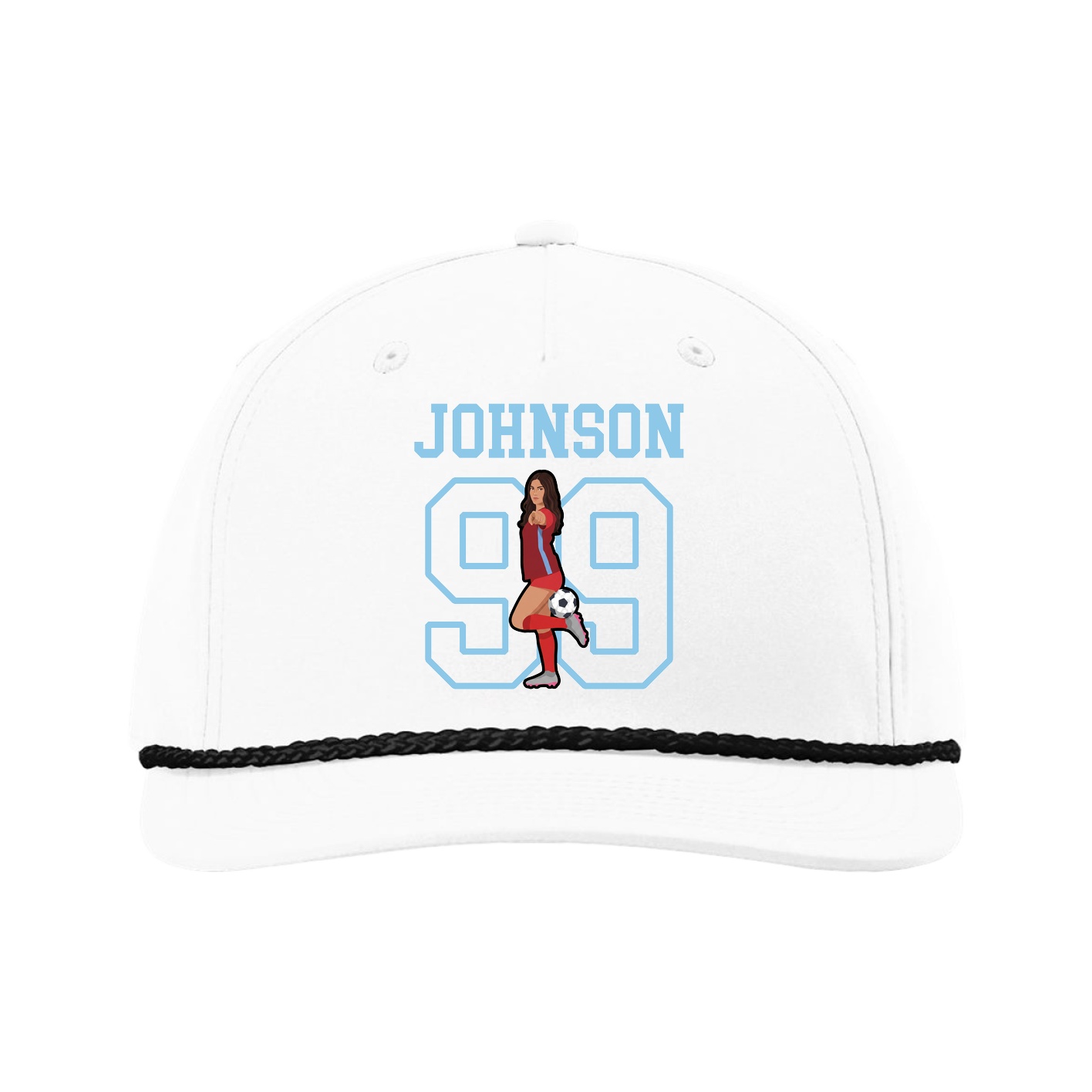 Five-Panel Classic Rope Cap — Shirsey in White