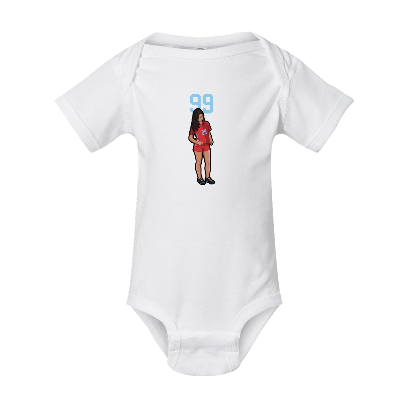 Baby Onesie — Number Top in White