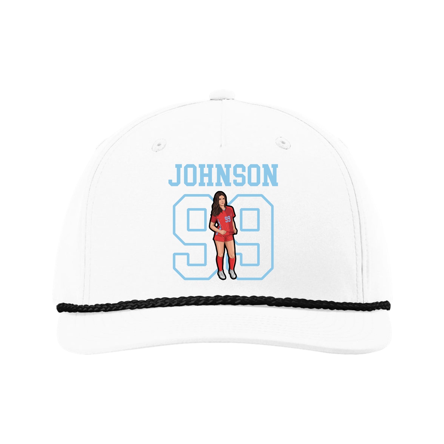 Five-Panel Classic Rope Cap — Shirsey in White