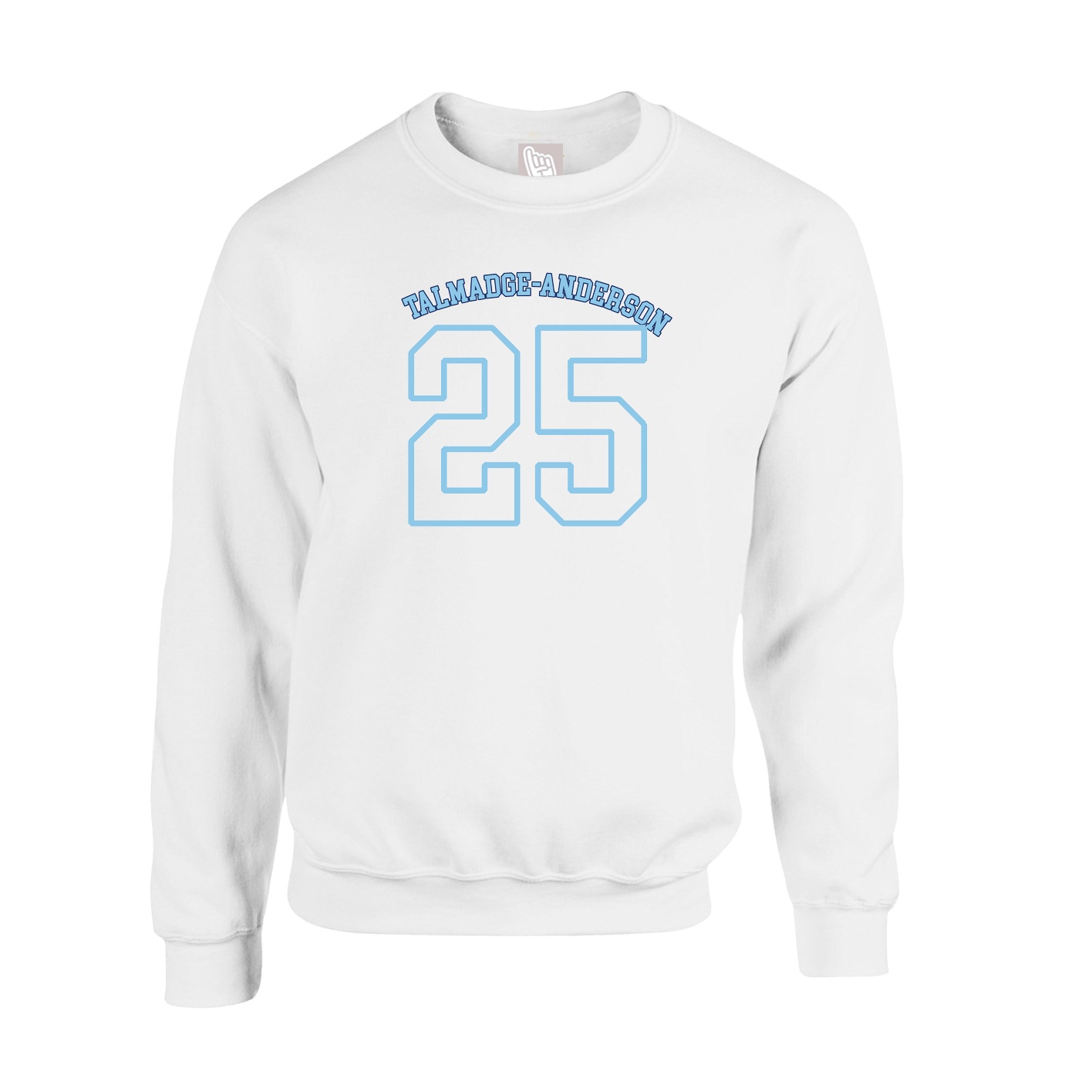 Fleece Crew — Shirsey Arch in White