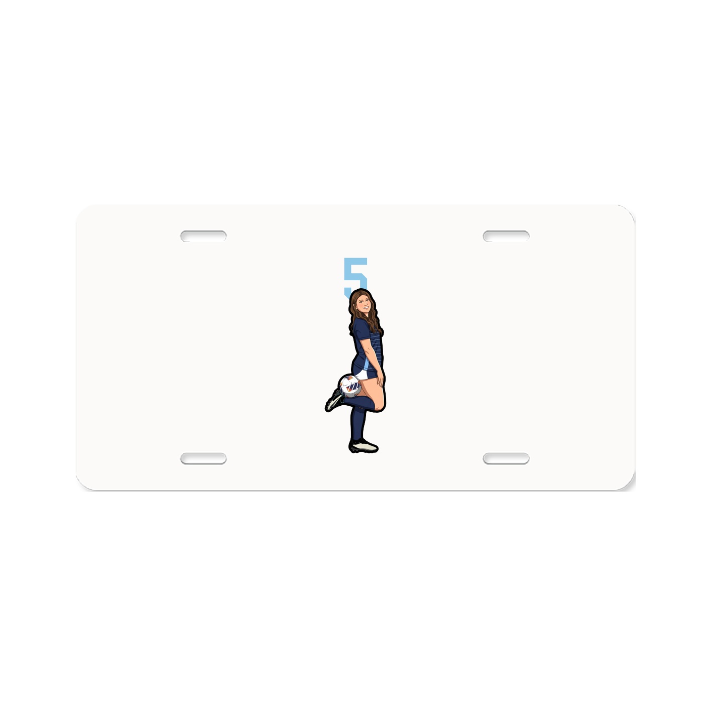 License Plate — Number Top in Classic