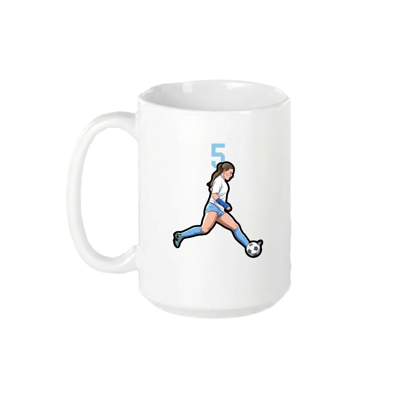 15oz Coffee Mug — Number Top in White