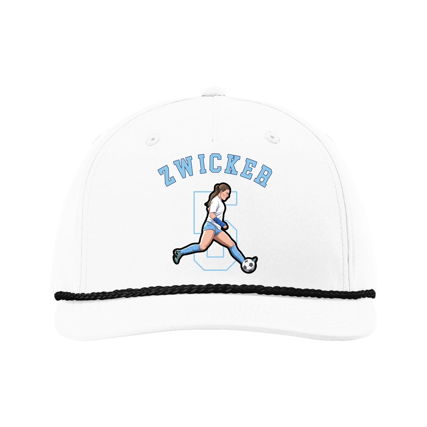 Five-Panel Classic Rope Cap — Shirsey Arch in White