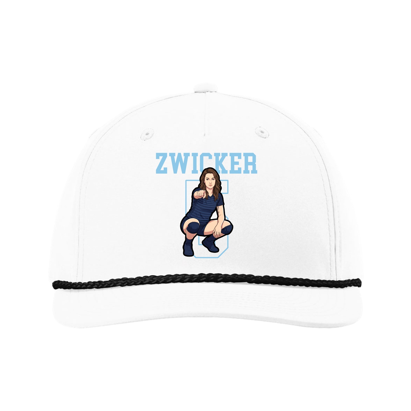 Five-Panel Classic Rope Cap — Shirsey in White