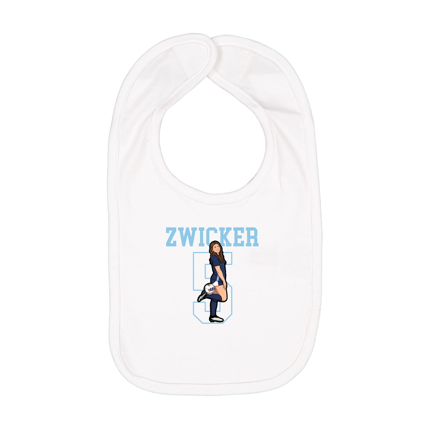 Infant Bib — Shirsey in White