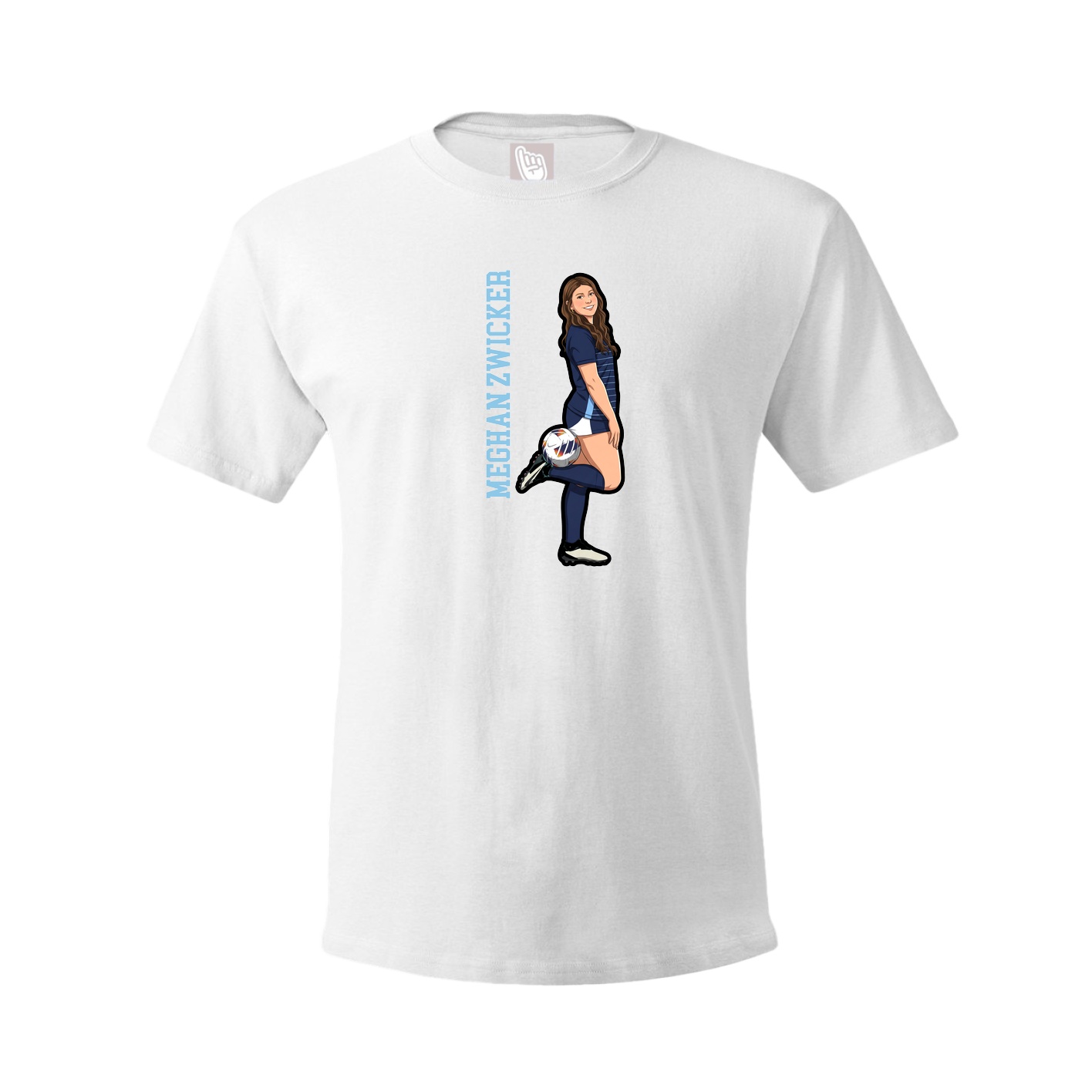Tee — Name Vertical in White