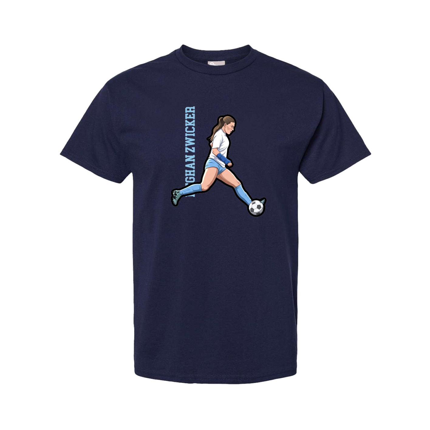 Tee — Name Vertical in Navy
