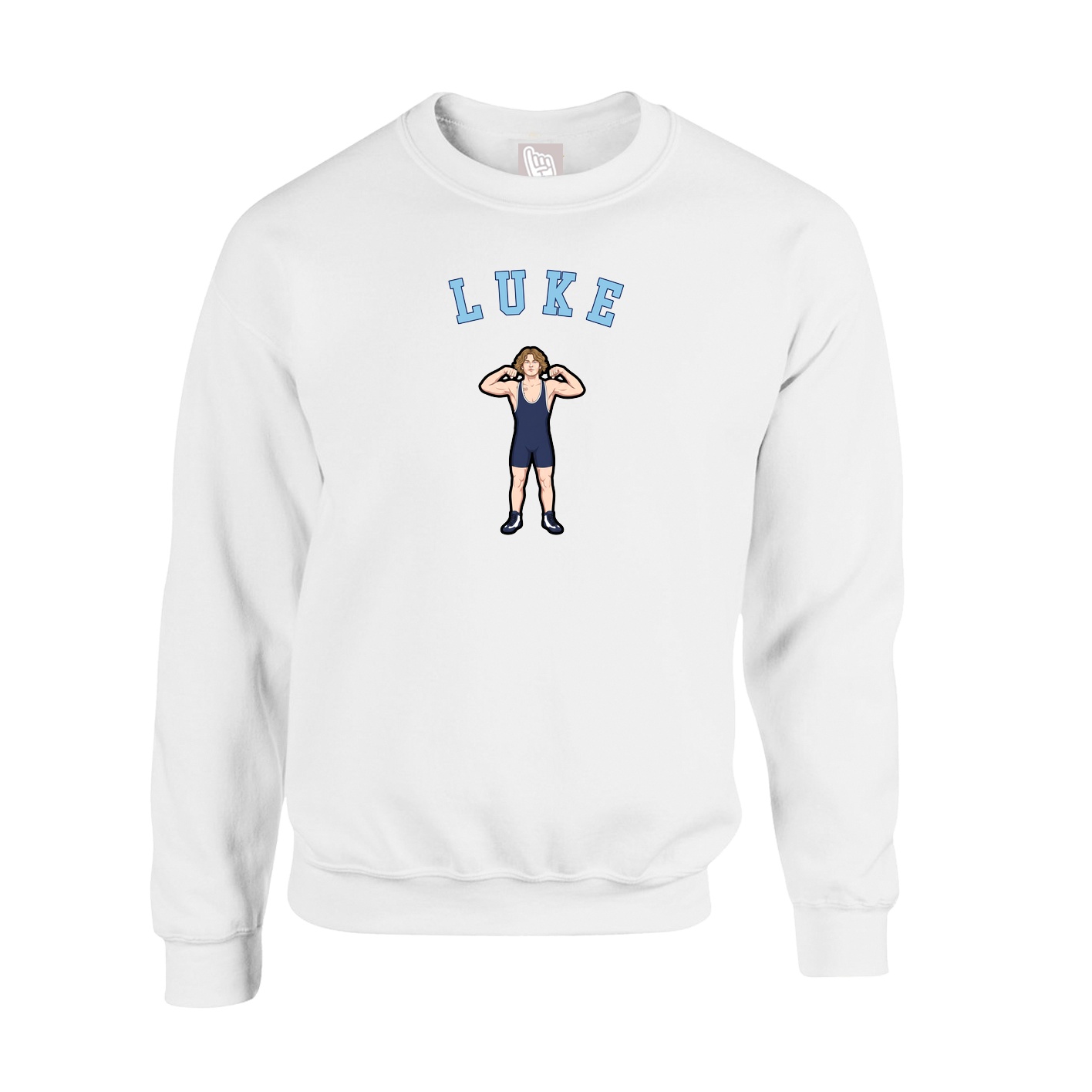 Fleece Crew — Shirsey Arch in White