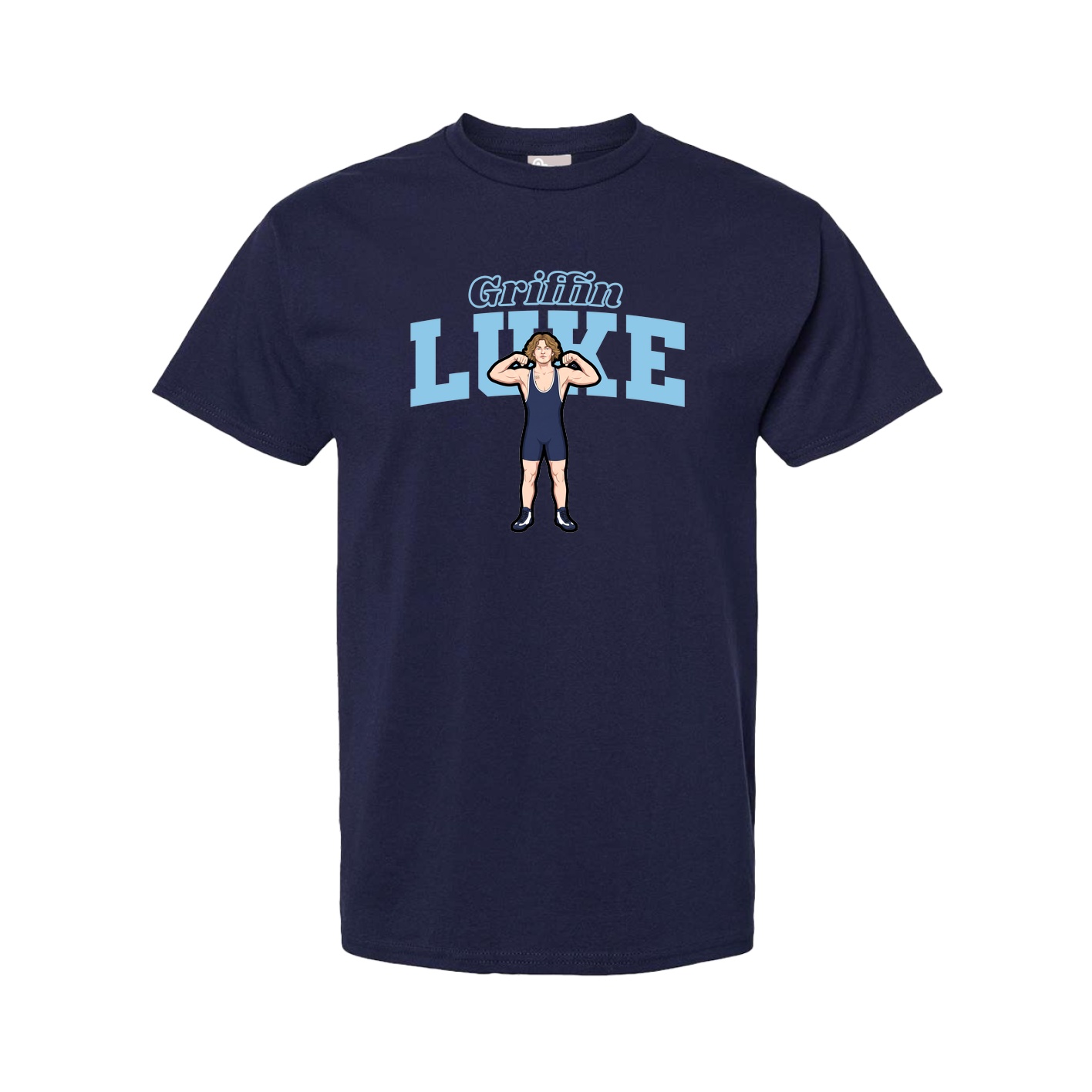 Youth Tee — Name Arch in Navy