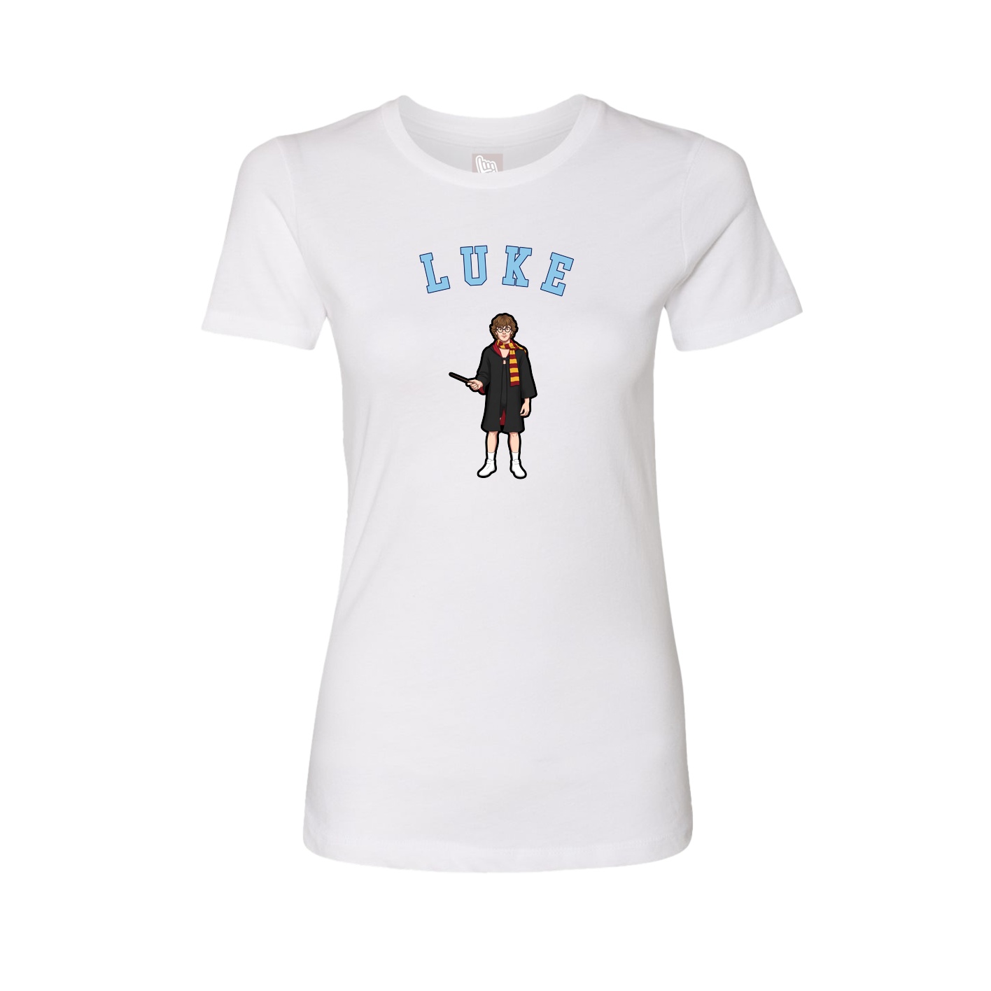 Fitted Women's Tee — Shirsey Arch in White