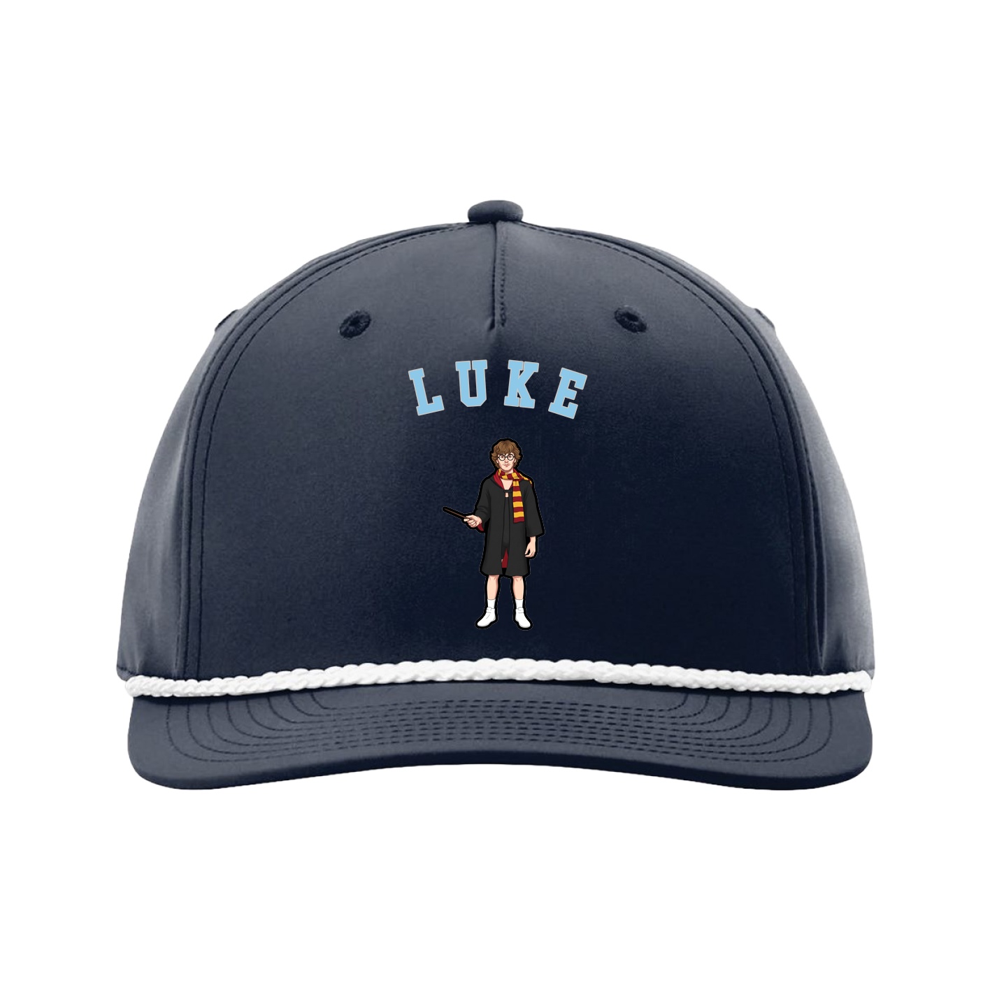 Five-Panel Classic Rope Cap — Shirsey Arch in Navy