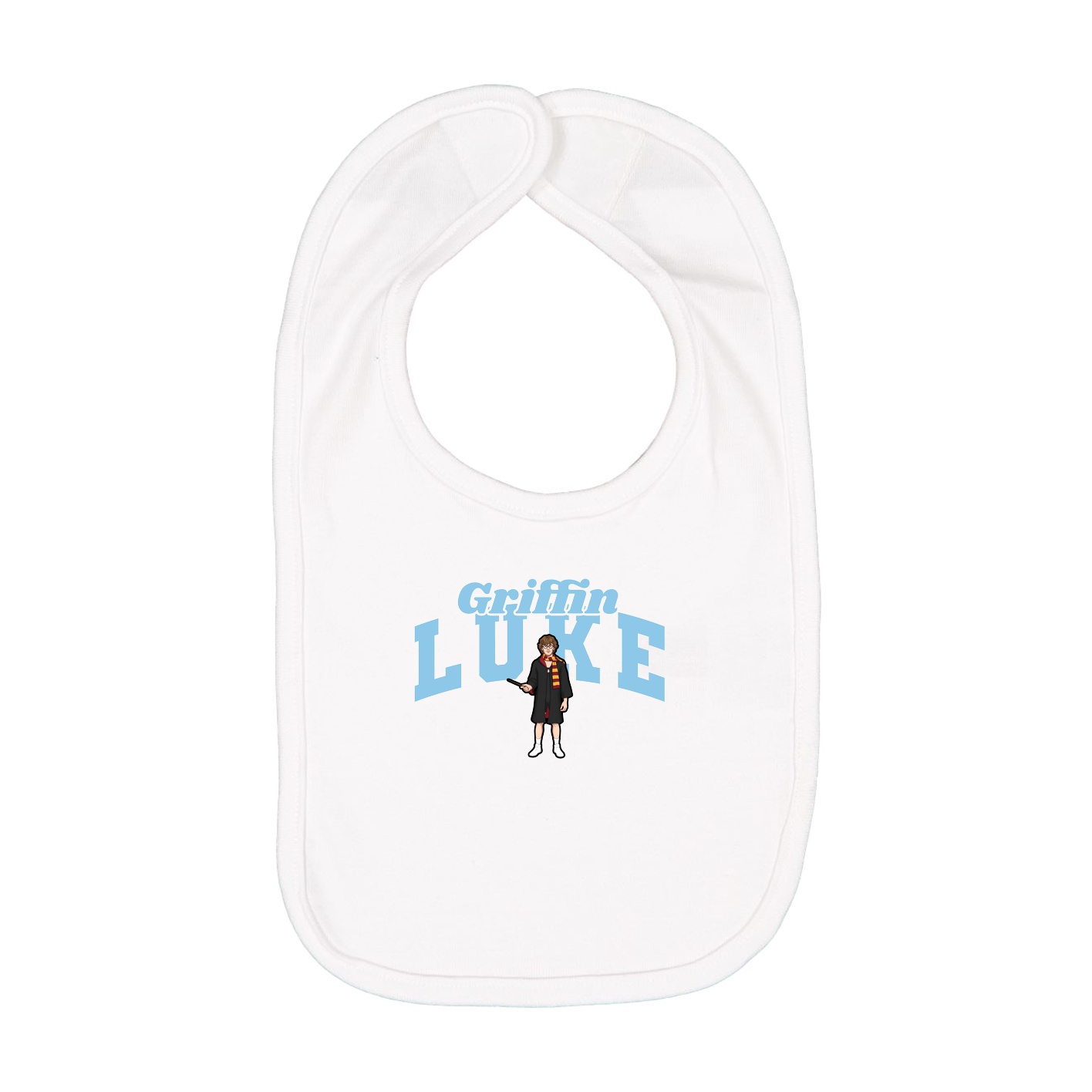 Infant Bib — Signature Arch in White