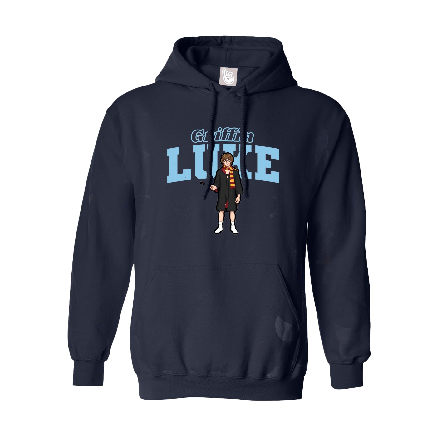 Hoodie — Name Arch in Navy