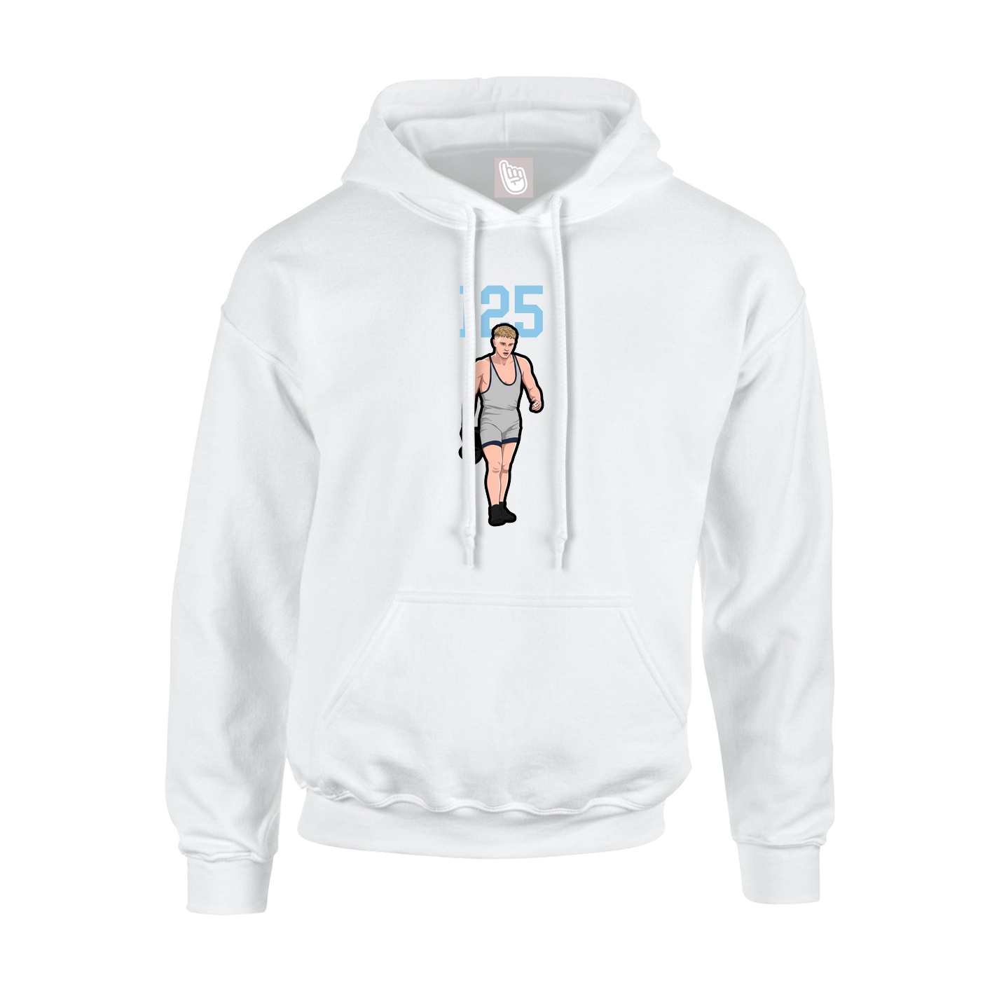 Youth Hoodie — Number Top in White
