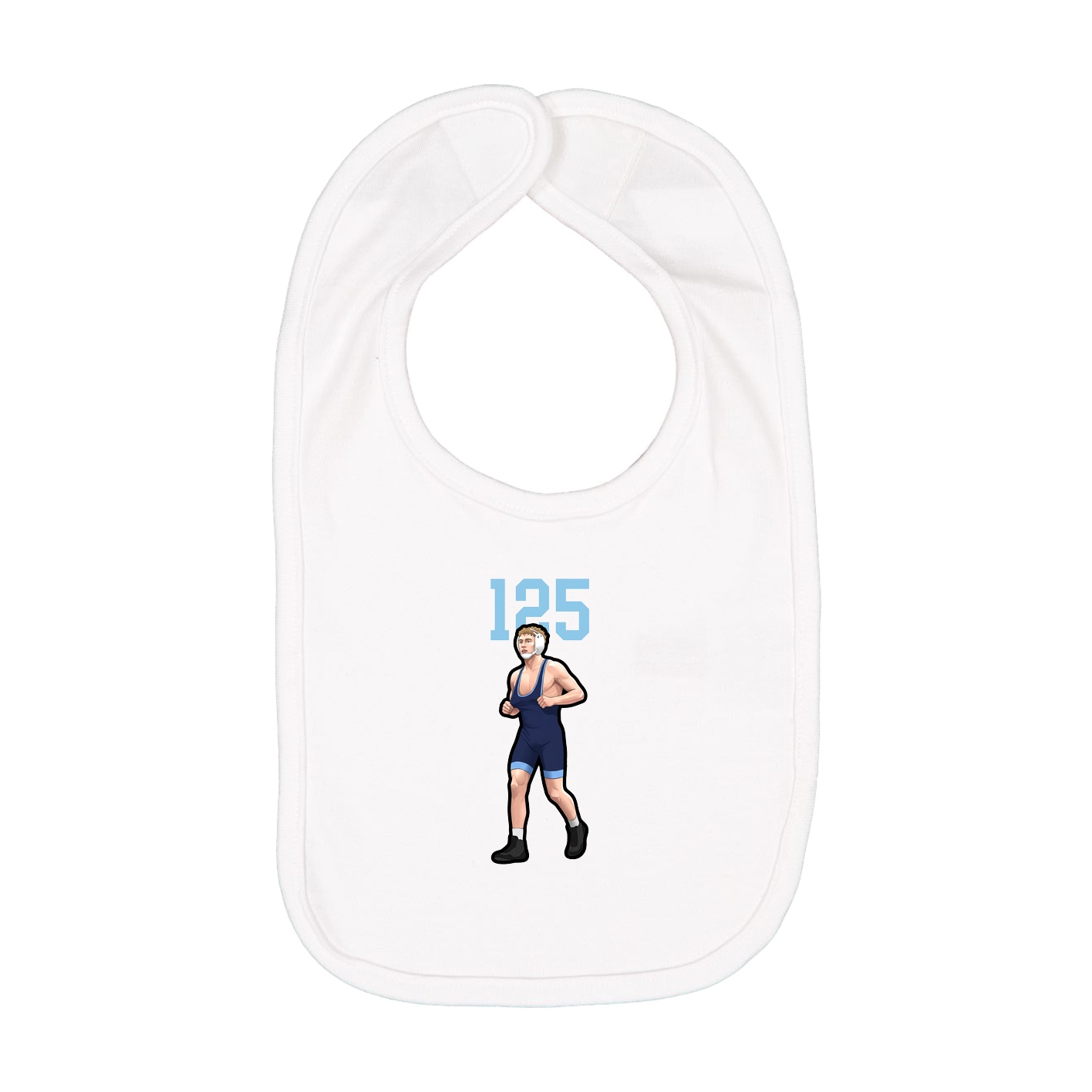 Infant Bib — Number Top in White