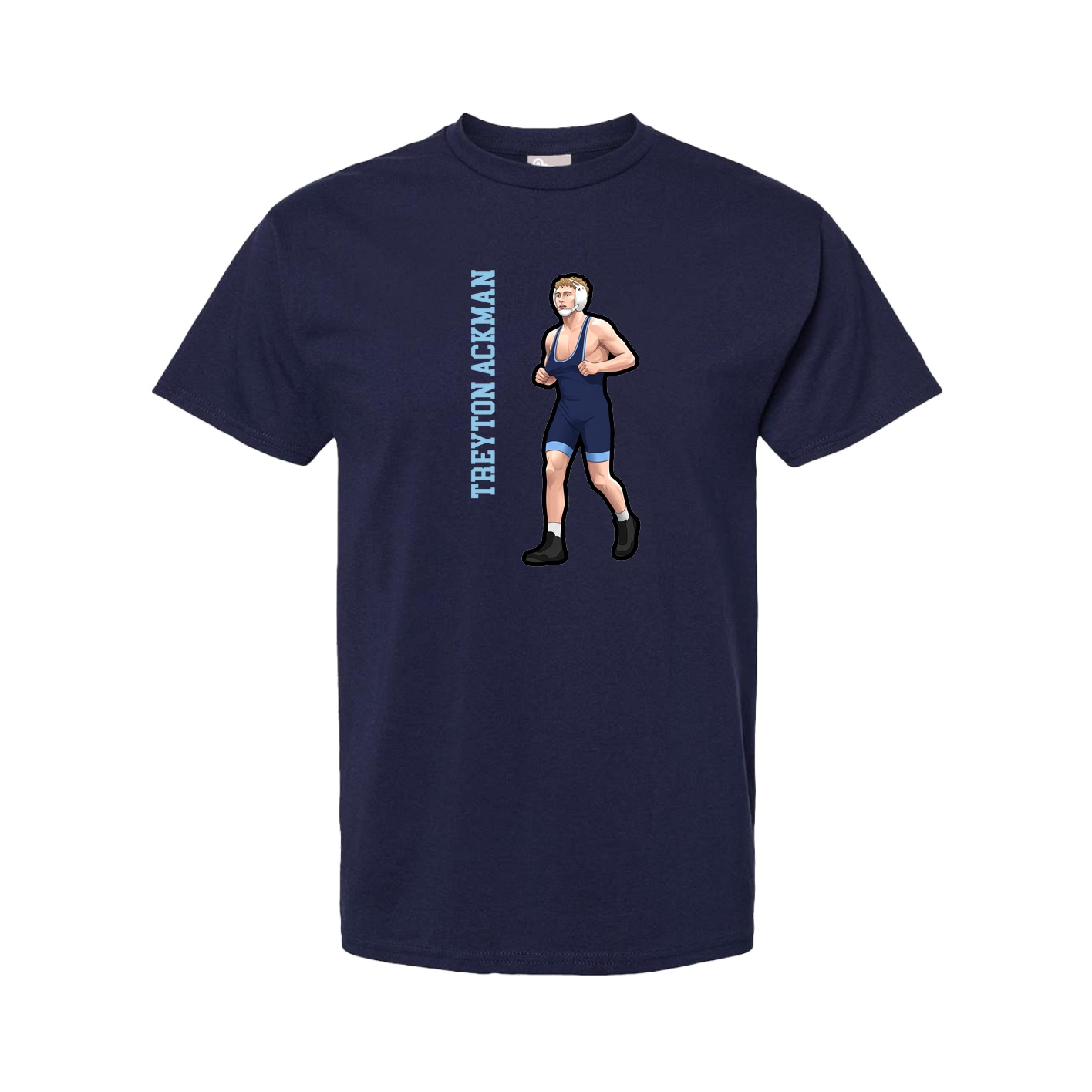 Tee — Name Vertical in Navy