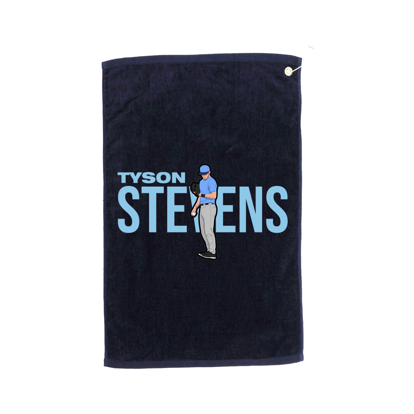 Golf Towel — Player Name in Navy