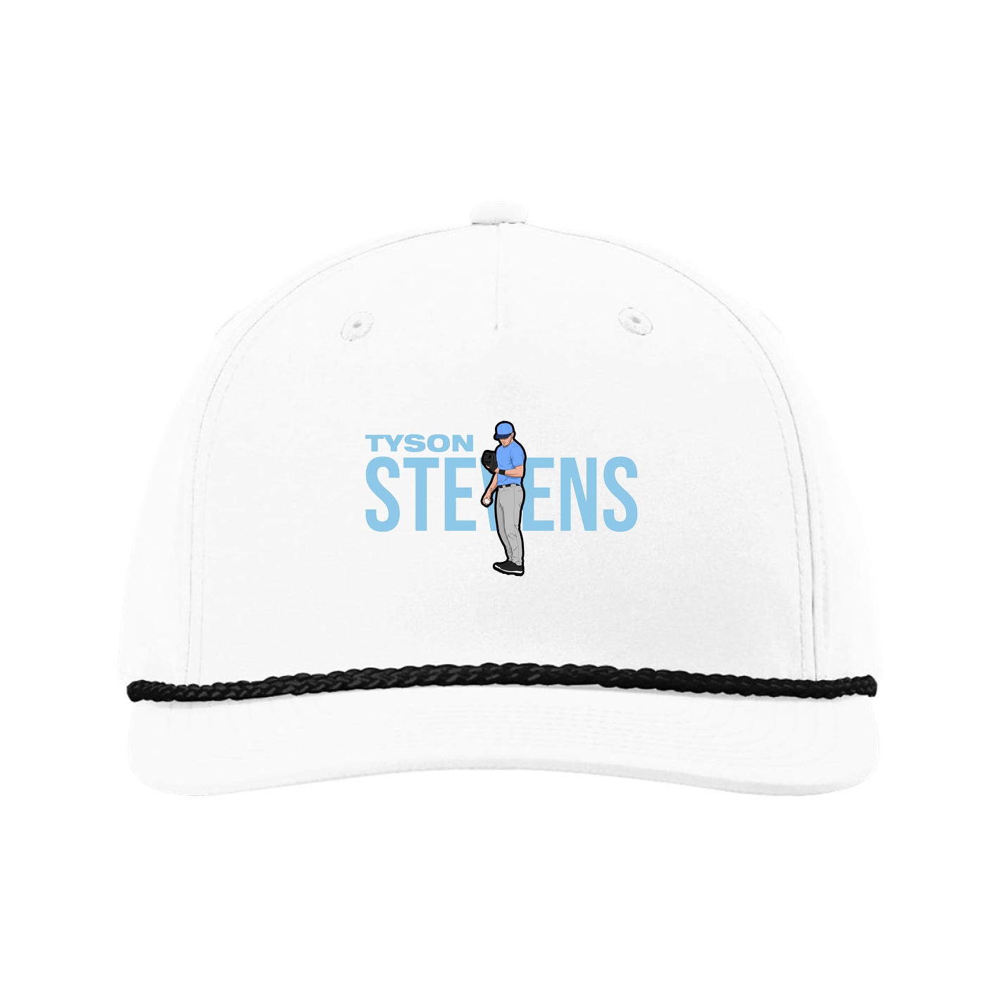 Five-Panel Classic Rope Cap — Player Name in White