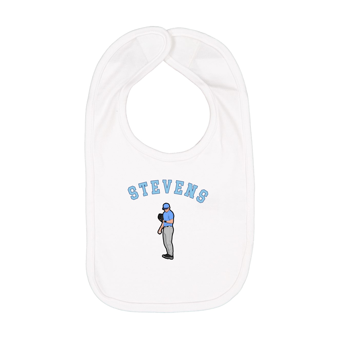Infant Bib — Shirsey Arch in White
