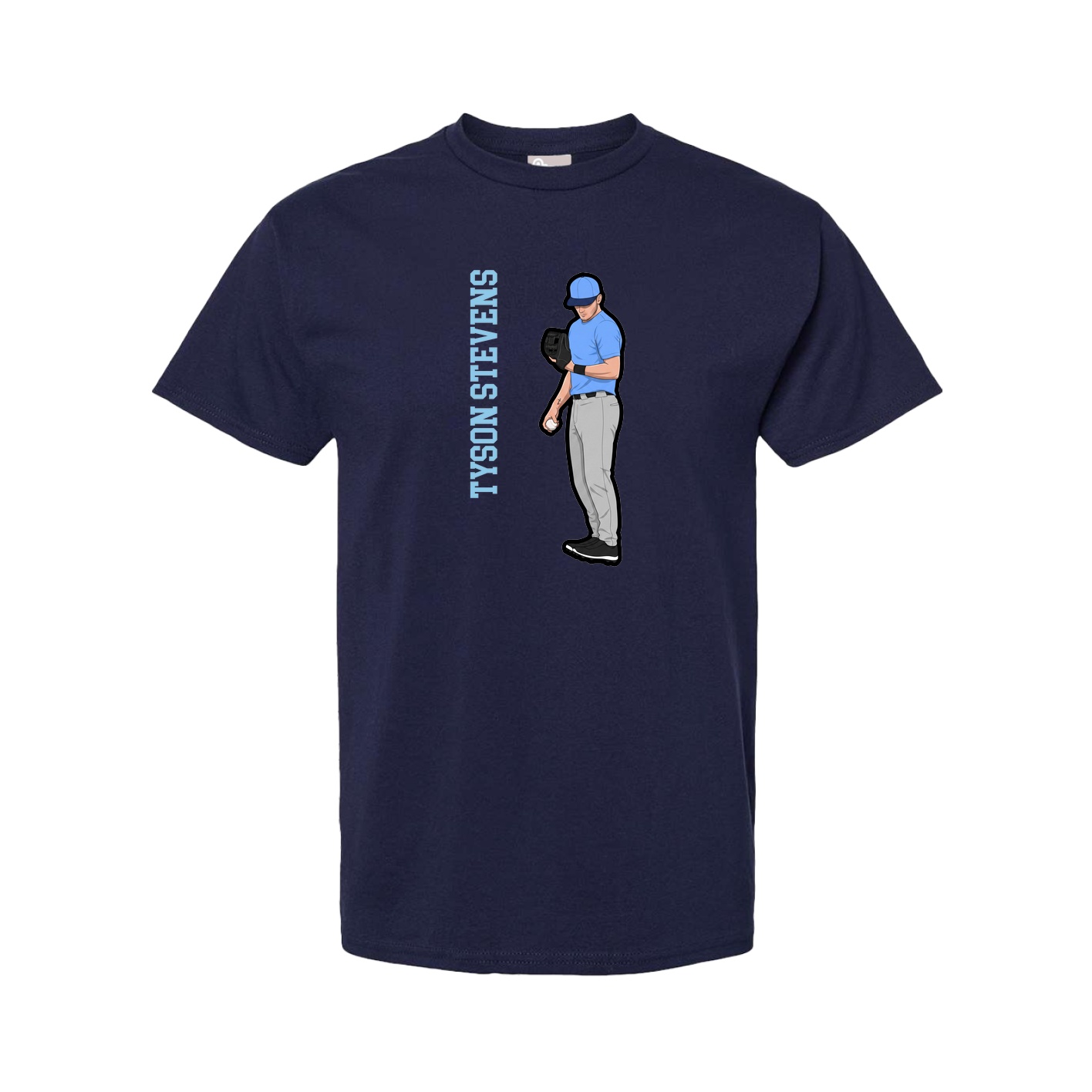 Tee — Name Vertical in Navy