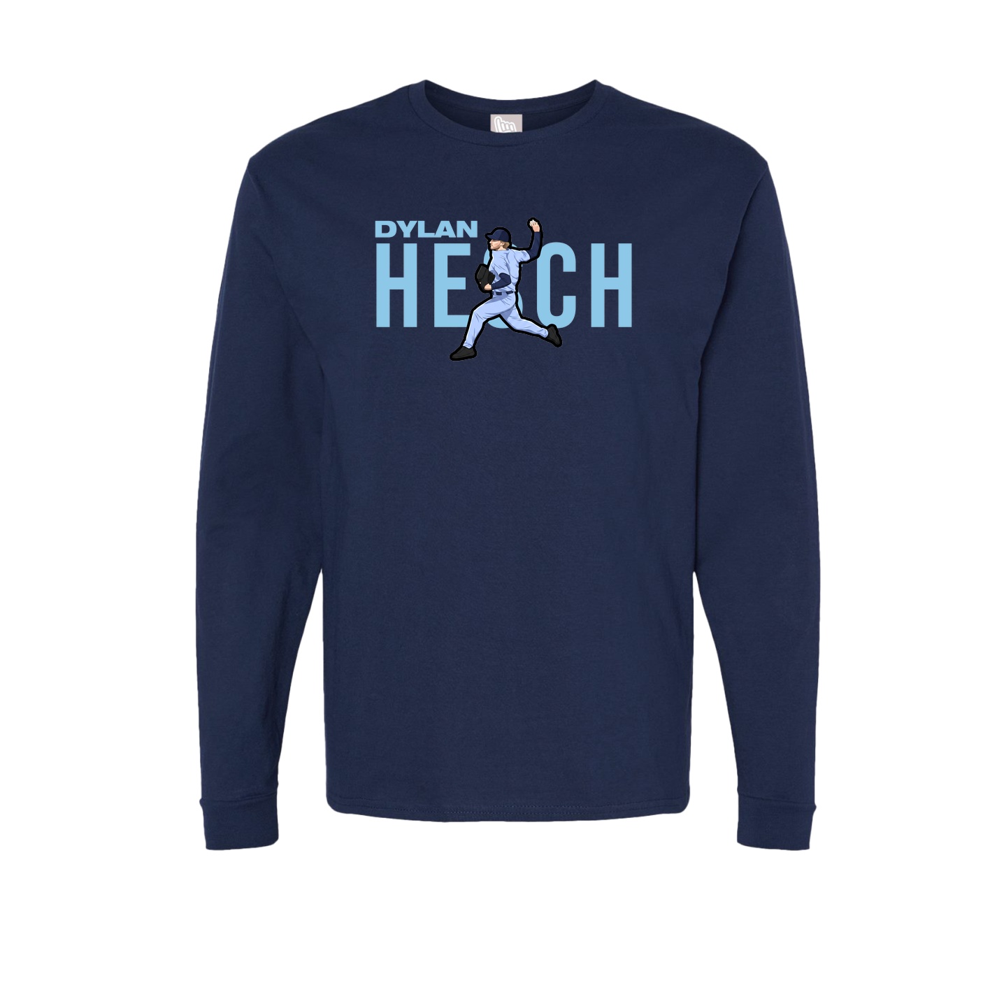 Long Sleeve Tee — Player Name in Navy