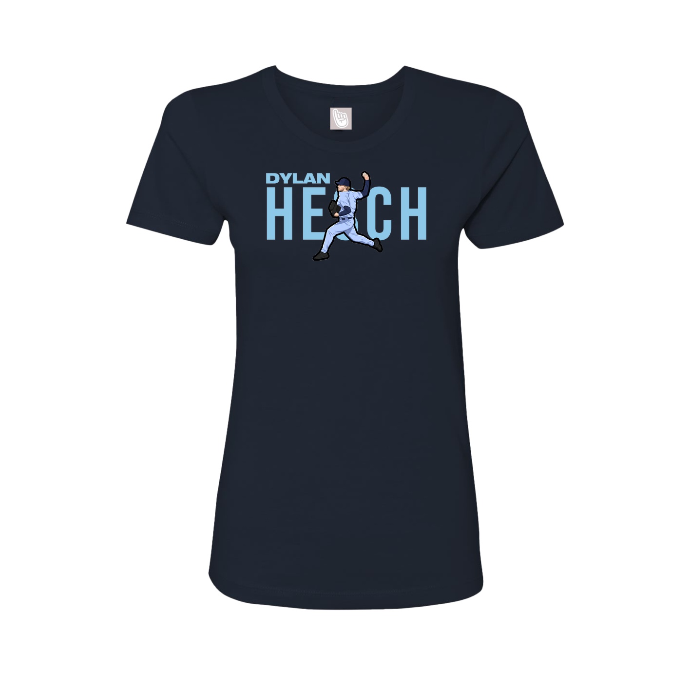 Fitted Women's Tee — Player Name in Navy