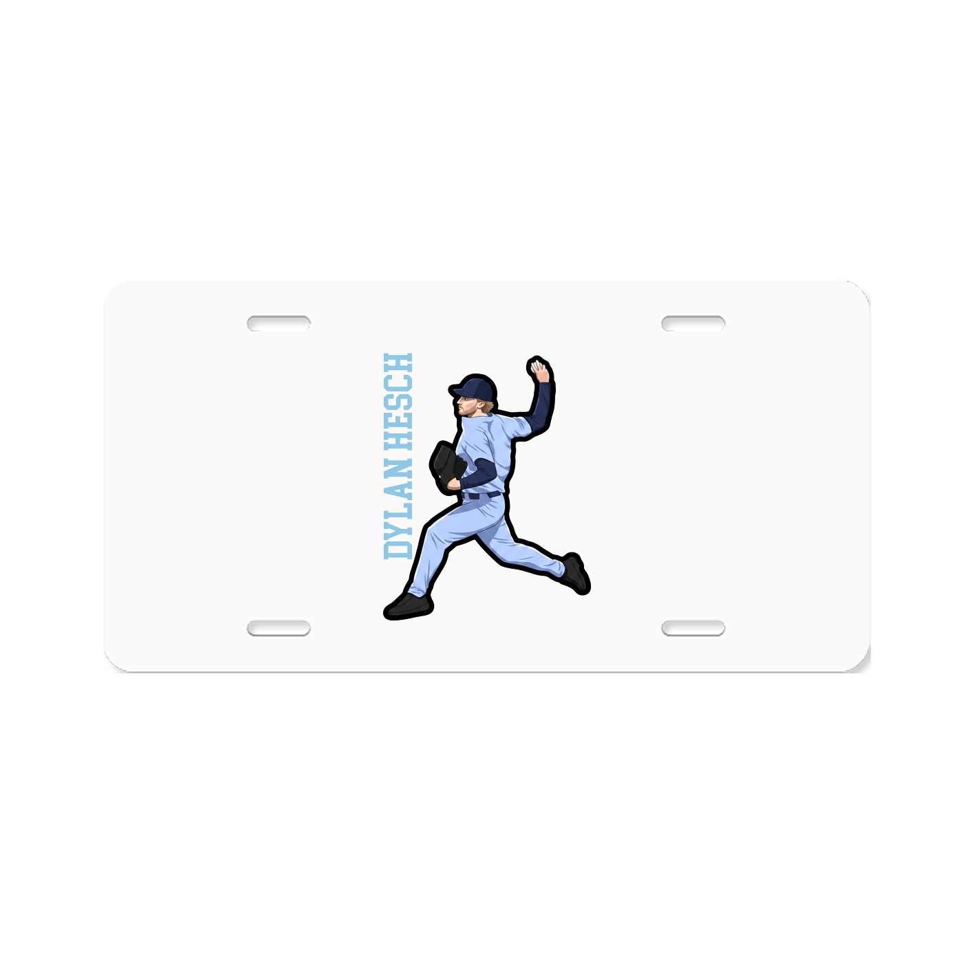 License Plate — Name Vertical in Classic