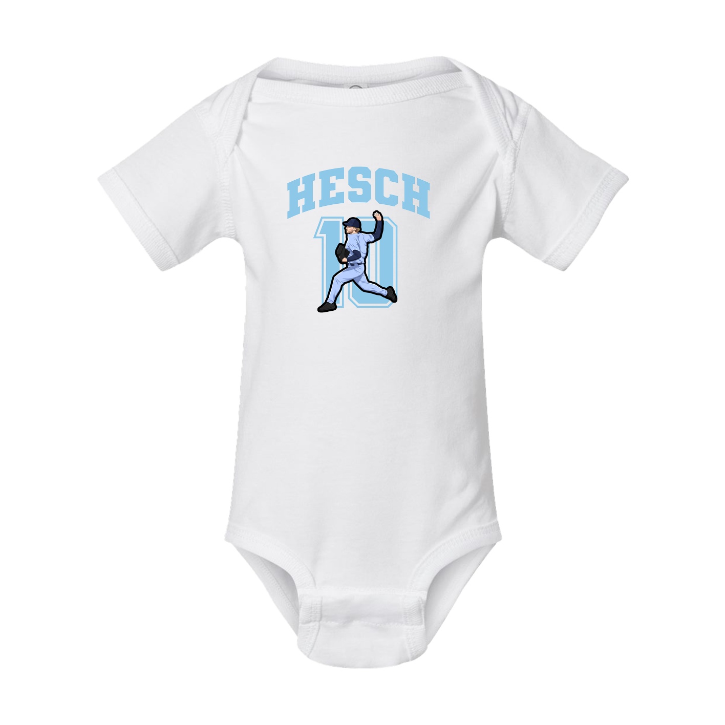 Baby Onesie — Number in White