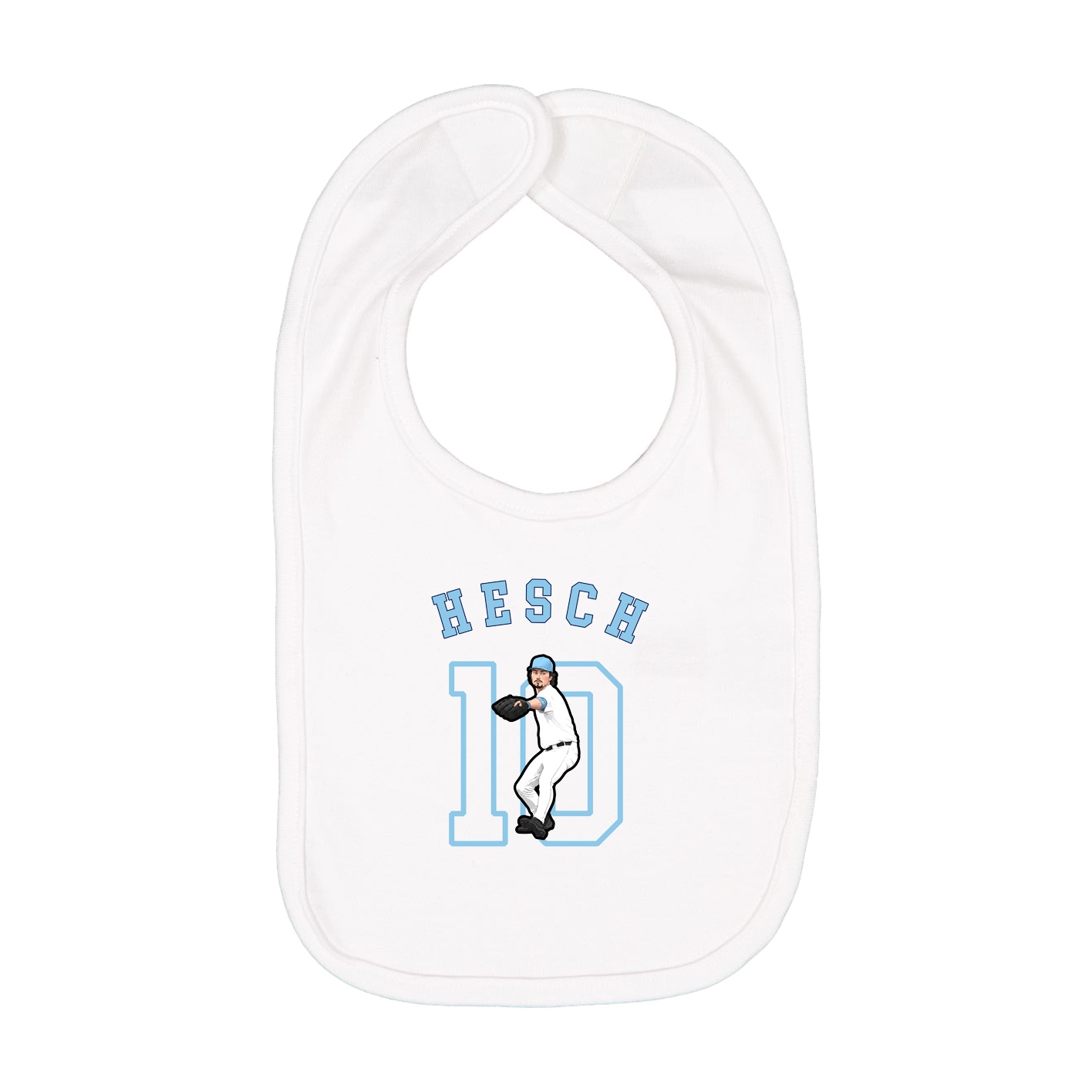 Infant Bib — Shirsey Arch in White