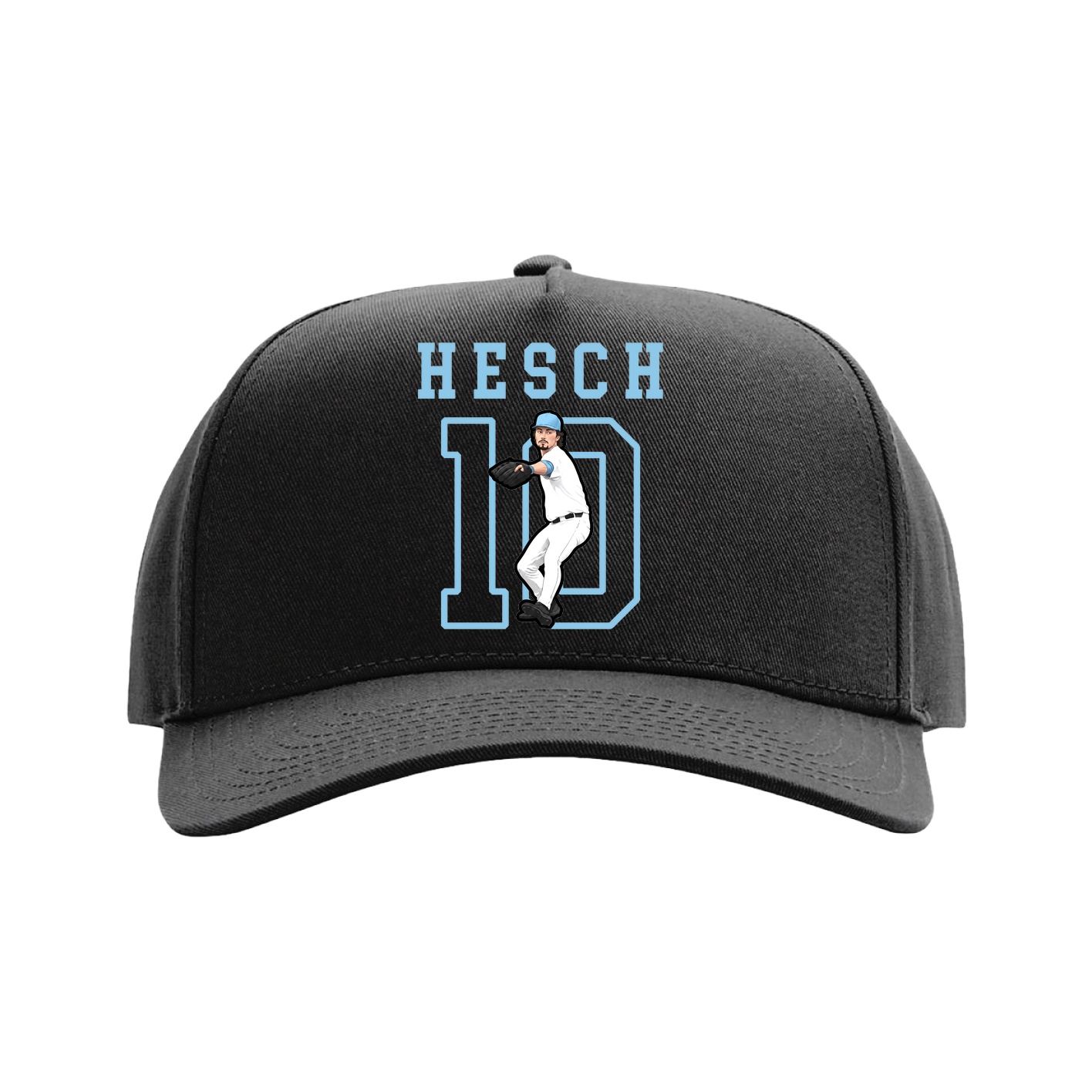 Full Fabric Five-Panel Champ Cap — Shirsey in Black