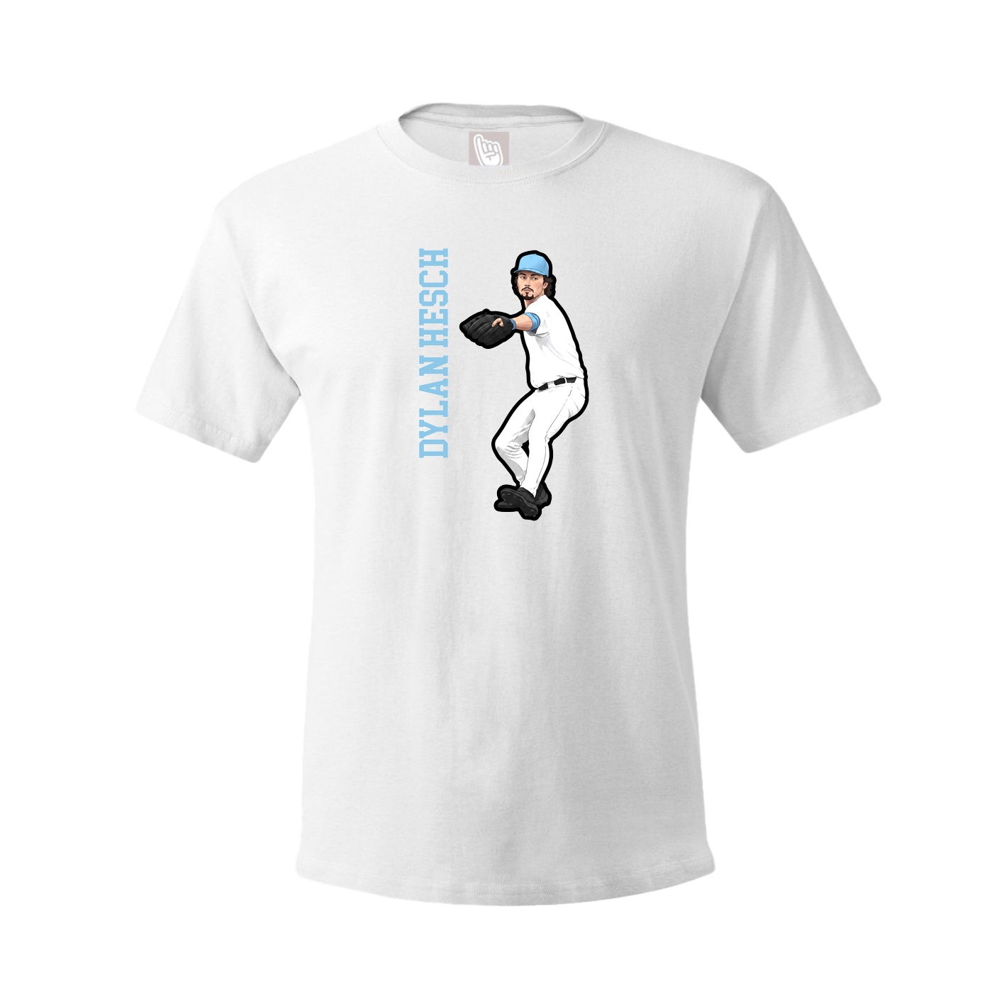 Tee — Name Vertical in White