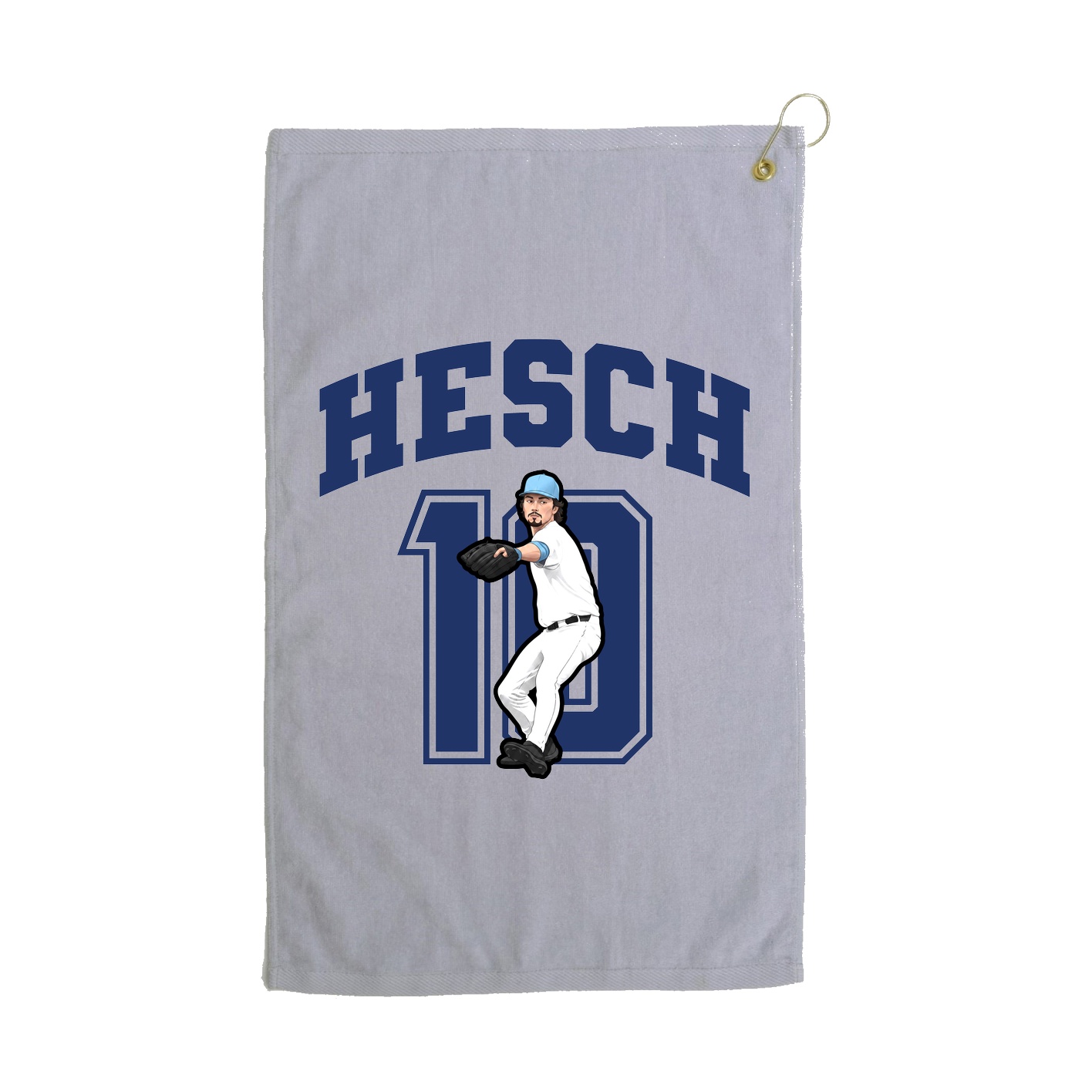 Golf Towel — Number in Grey