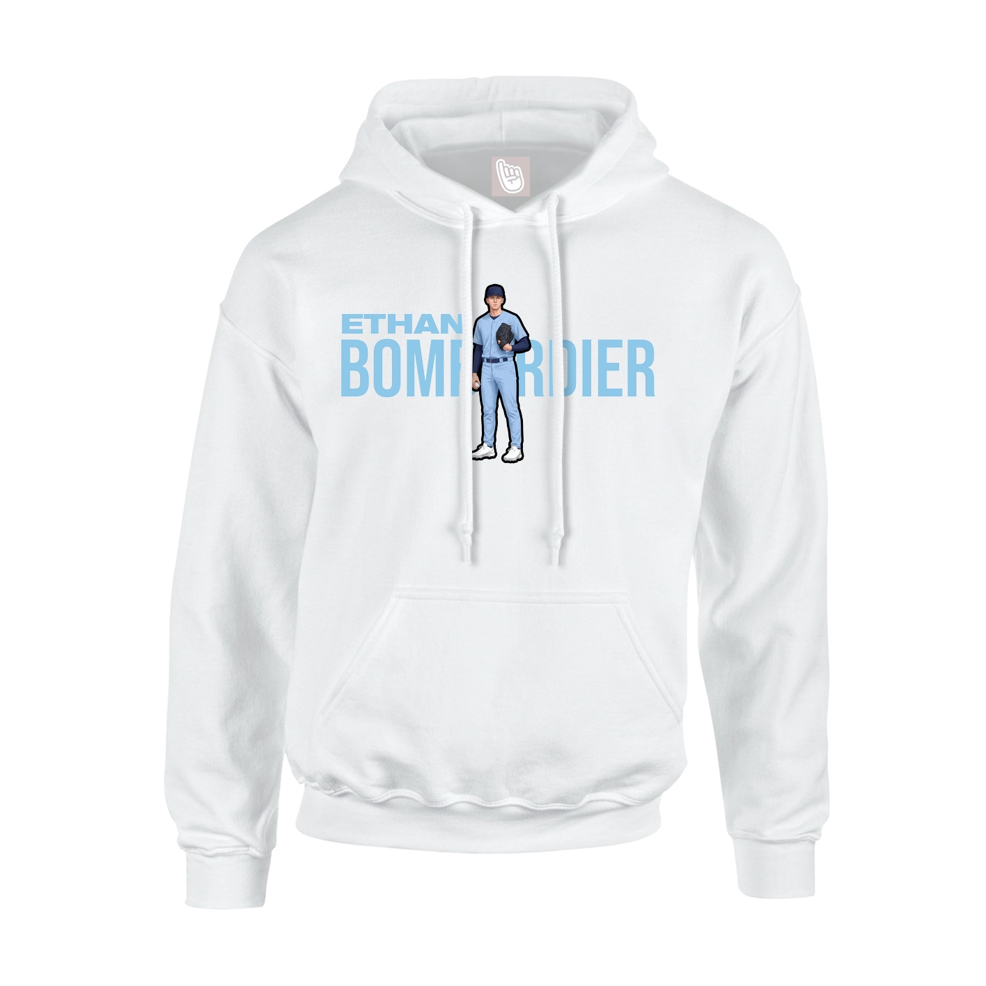 Youth Hoodie — Player Name in White