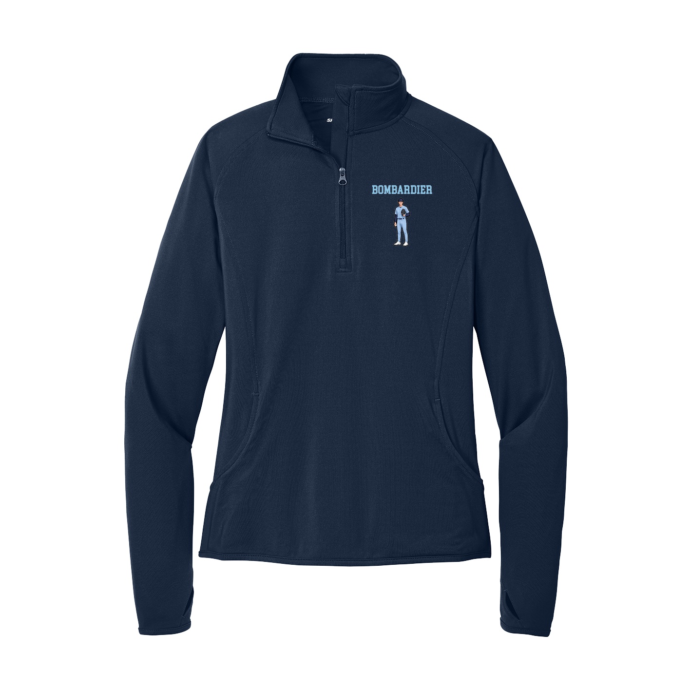 Women's Q-Zip Pullover — Shirsey in Navy