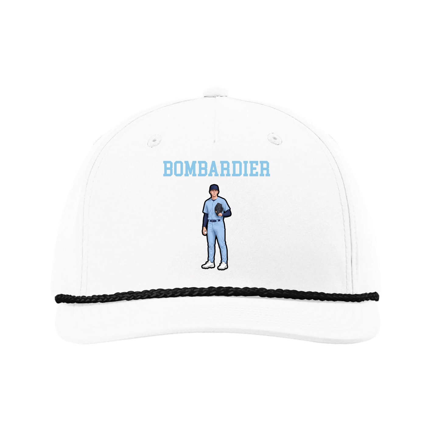 Five-Panel Classic Rope Cap — Shirsey in White