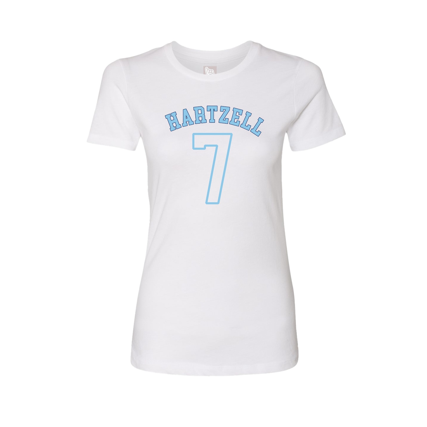 Fitted Women's Tee — Shirsey Arch in White