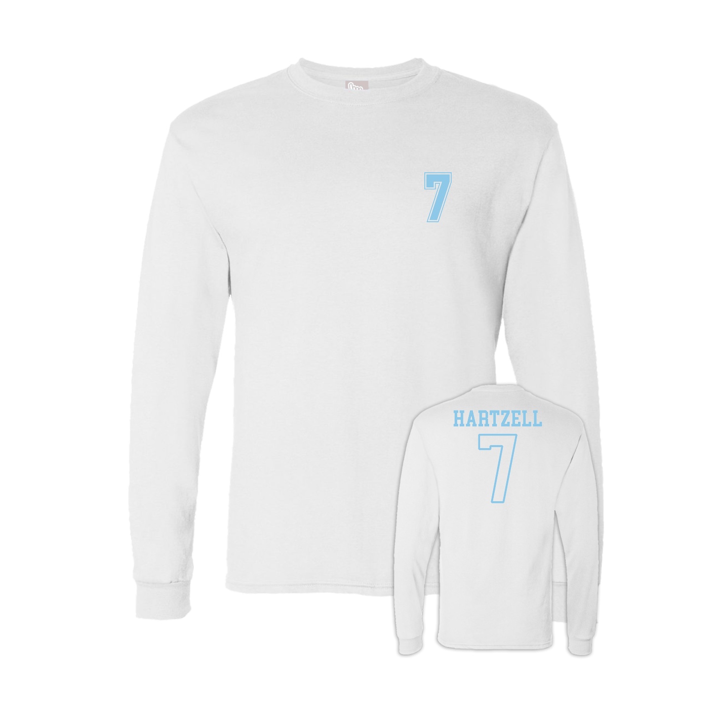Long Sleeve Tee — Chest Back in White