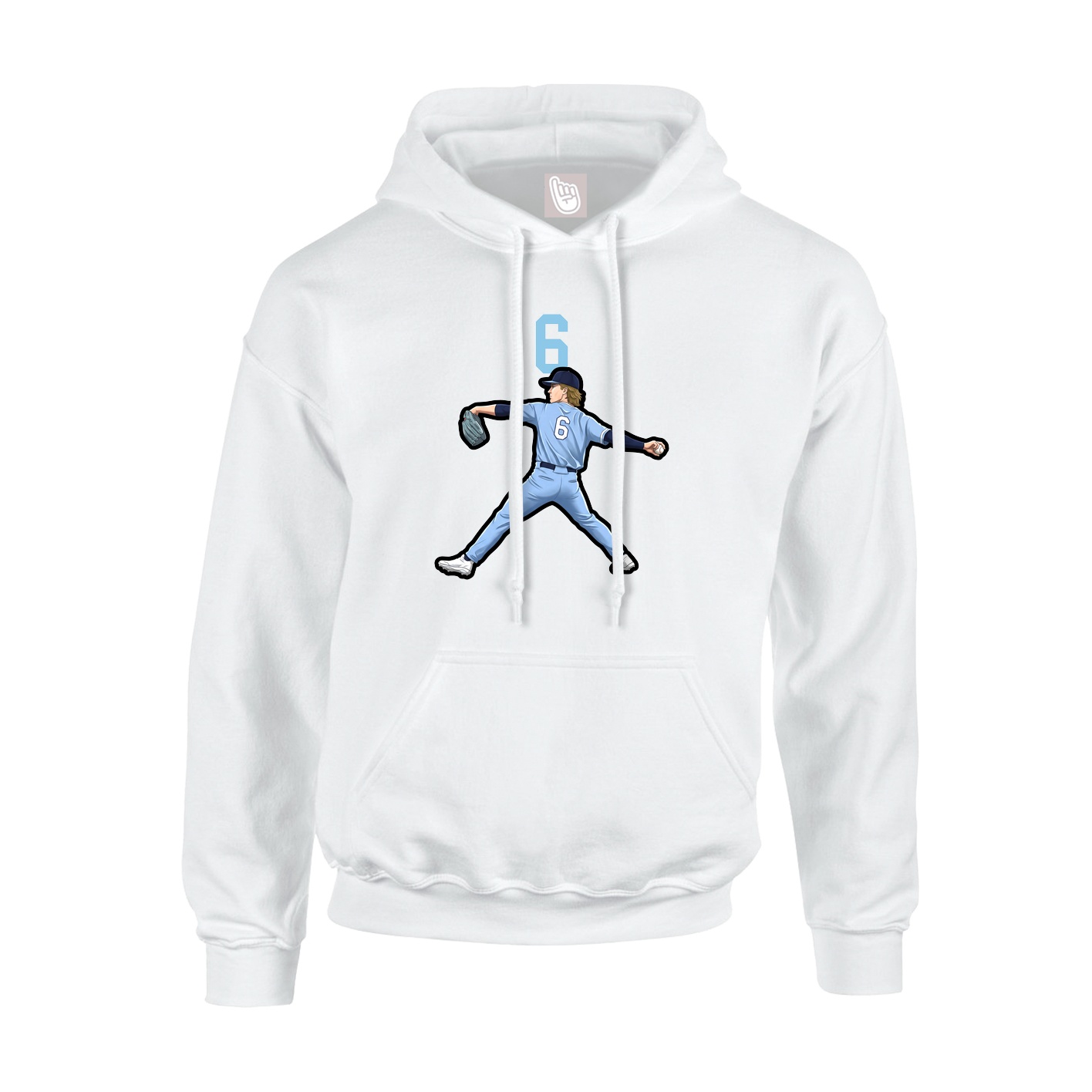 Hoodie — Number Top in White