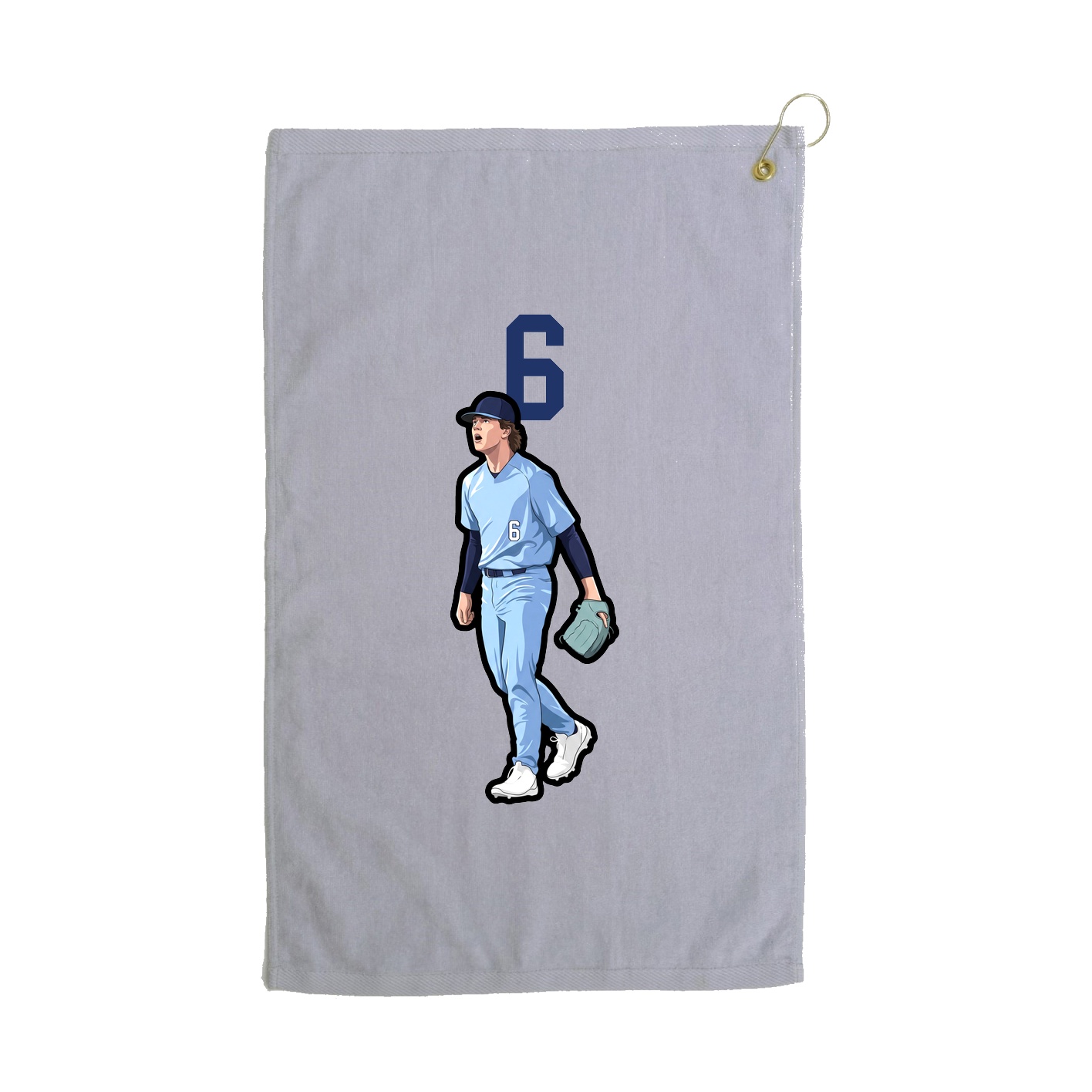 Golf Towel — Number Top in Grey