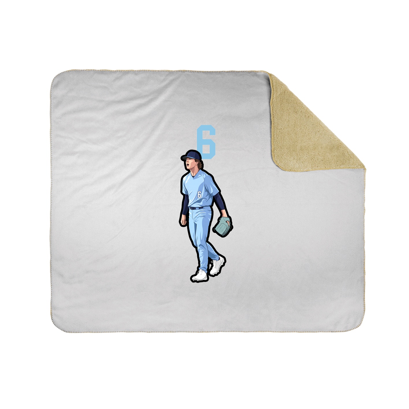 Throw Blanket — Number Top in White