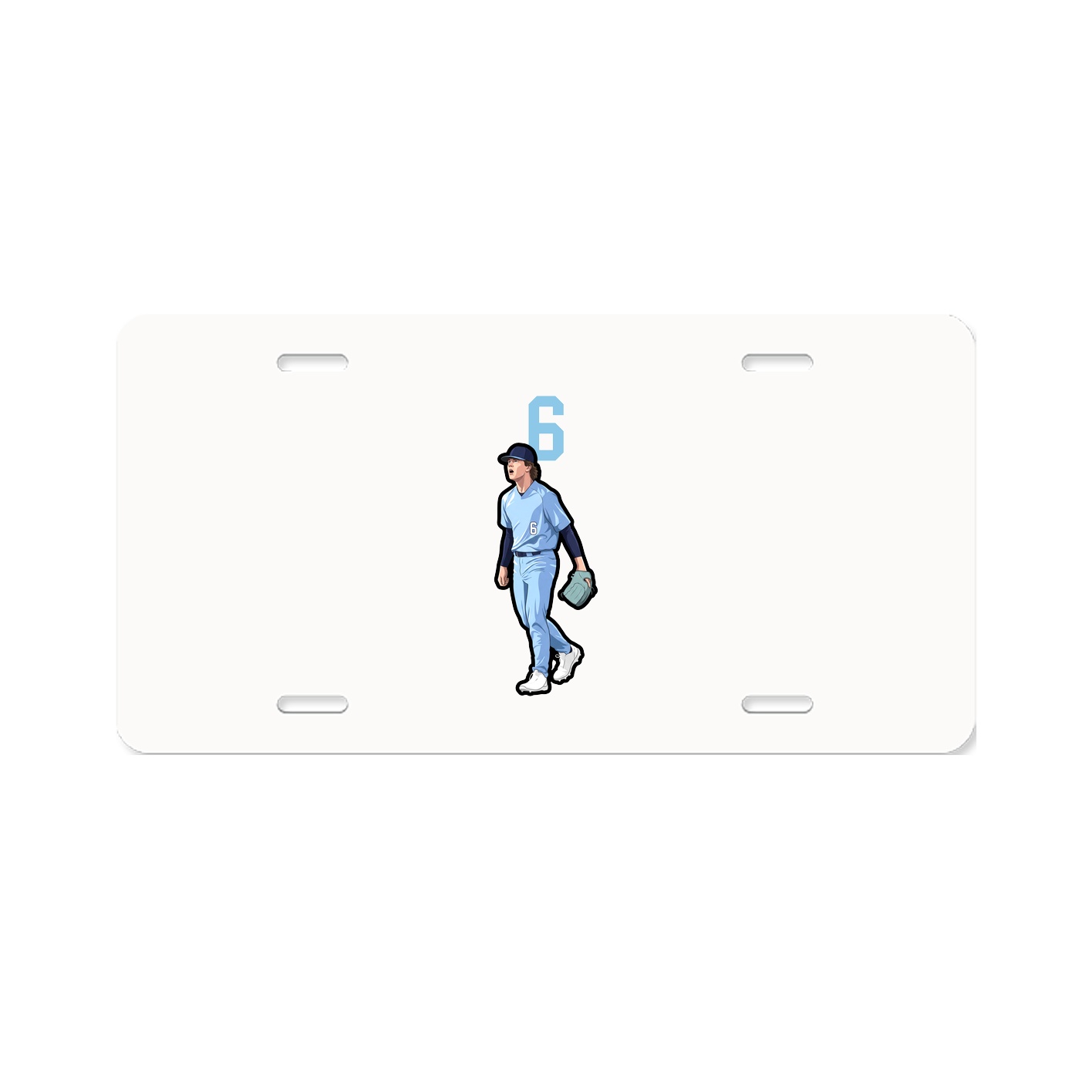 License Plate — Number Top in Classic