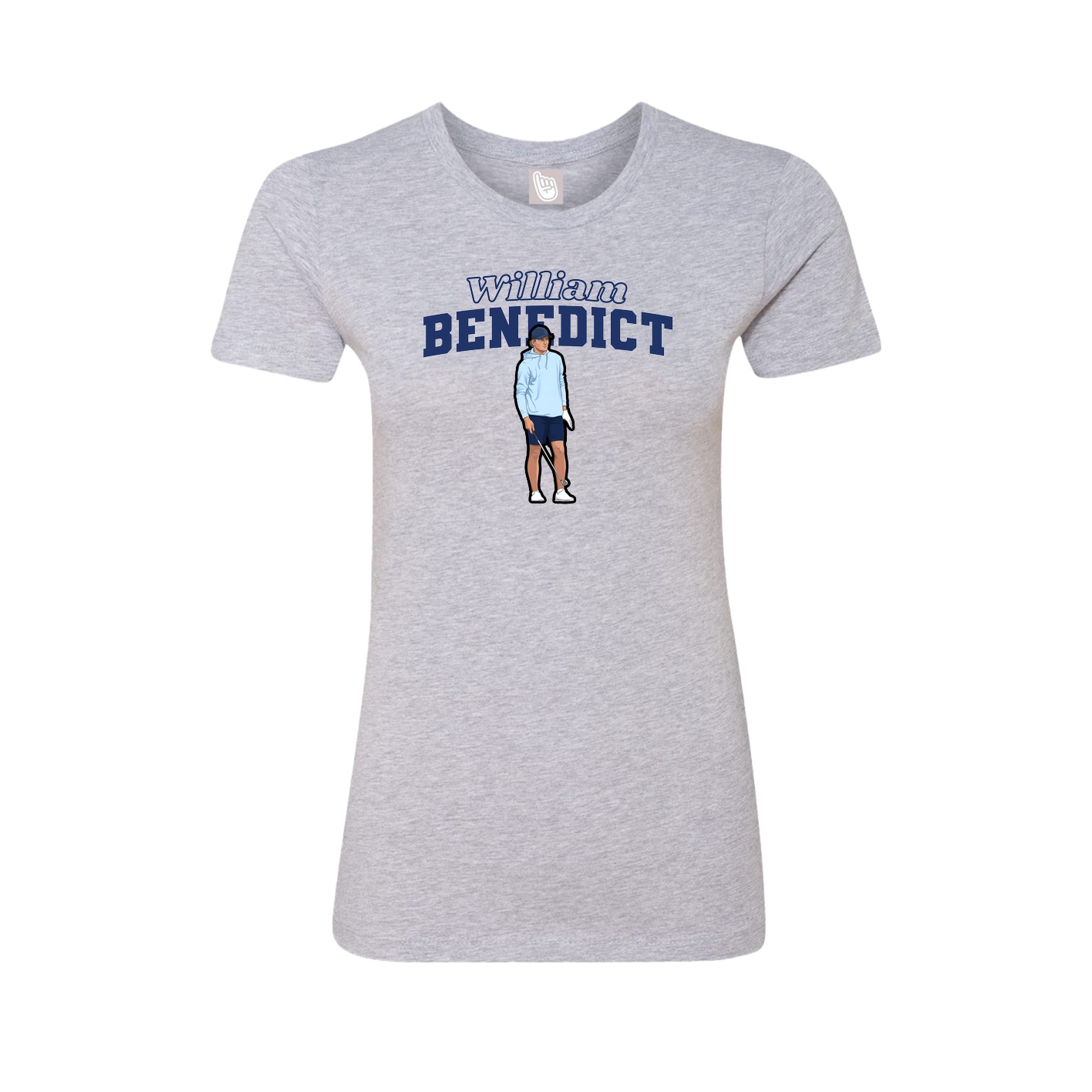 Womens Tee — Name Arch in Grey