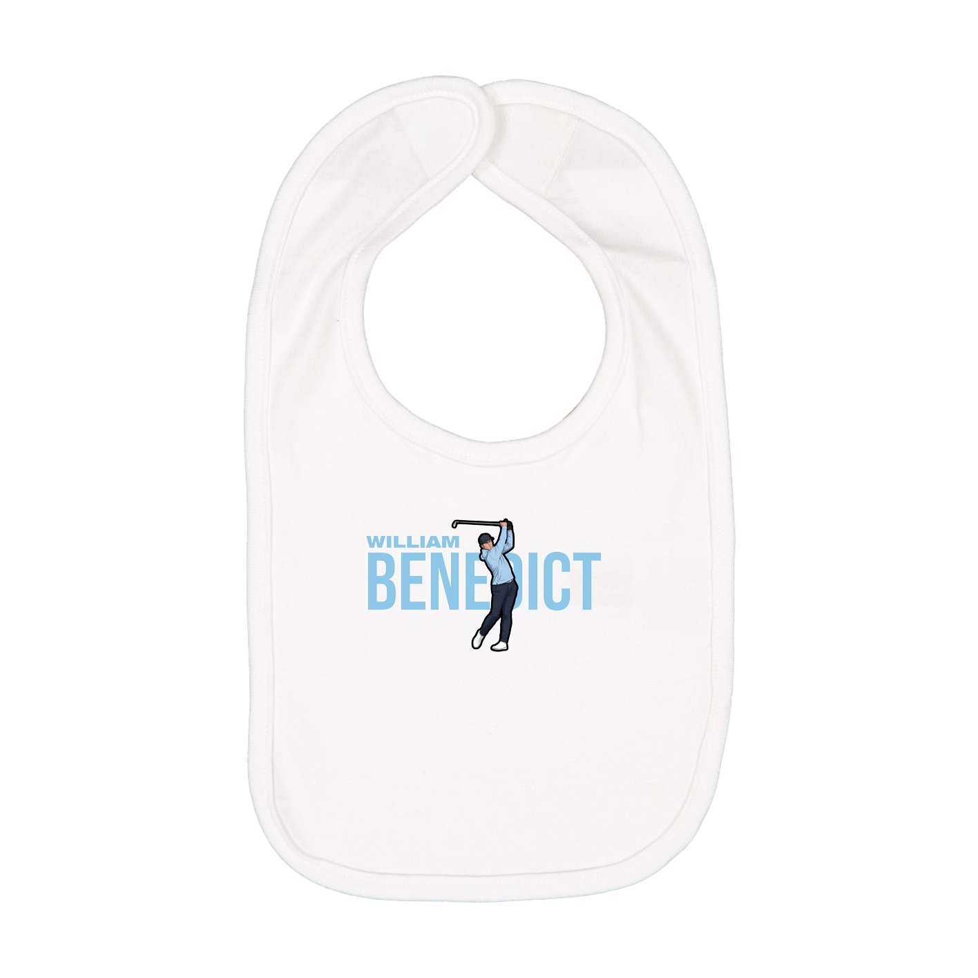 Infant Bib — Player Name in White