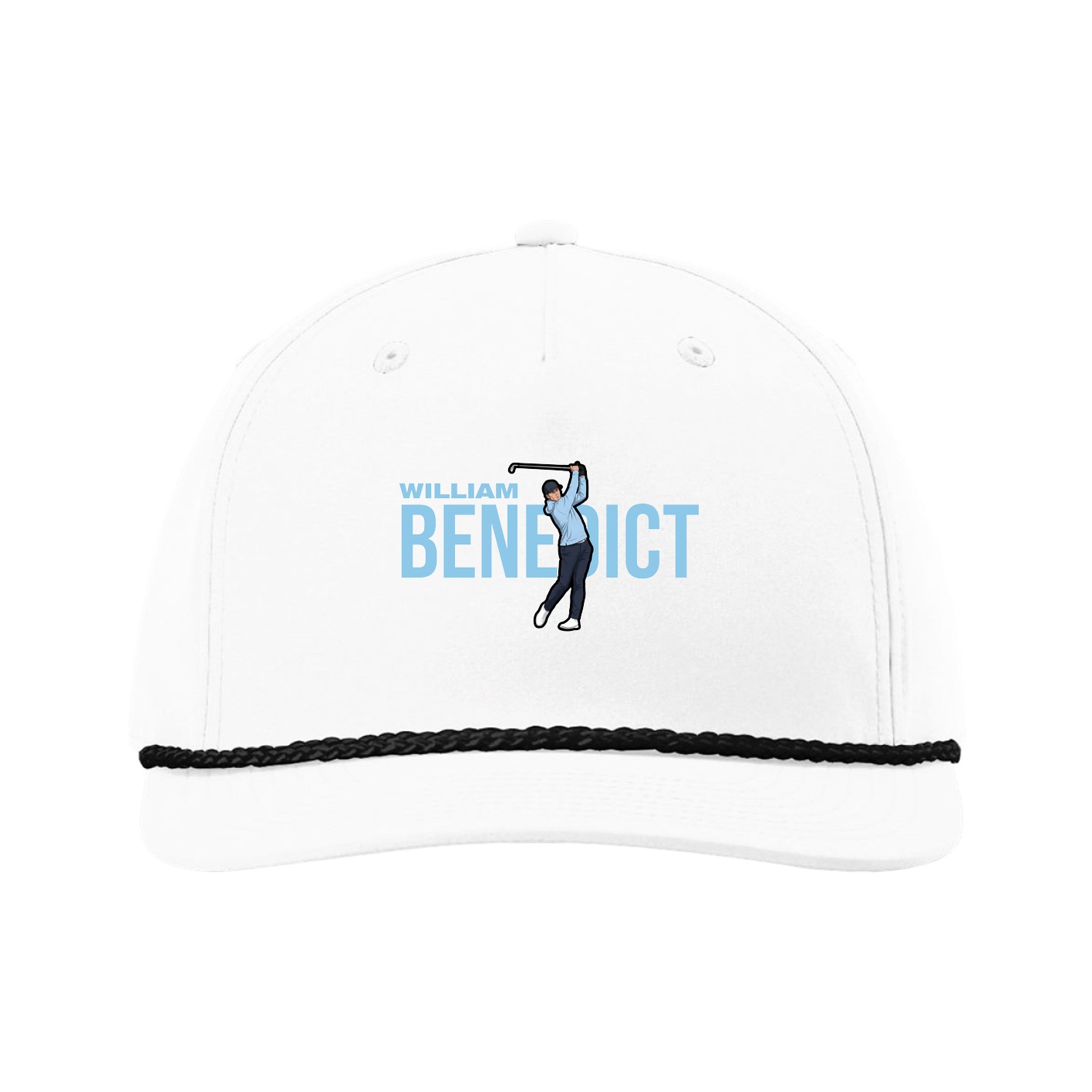Five-Panel Classic Rope Cap — Player Name in White