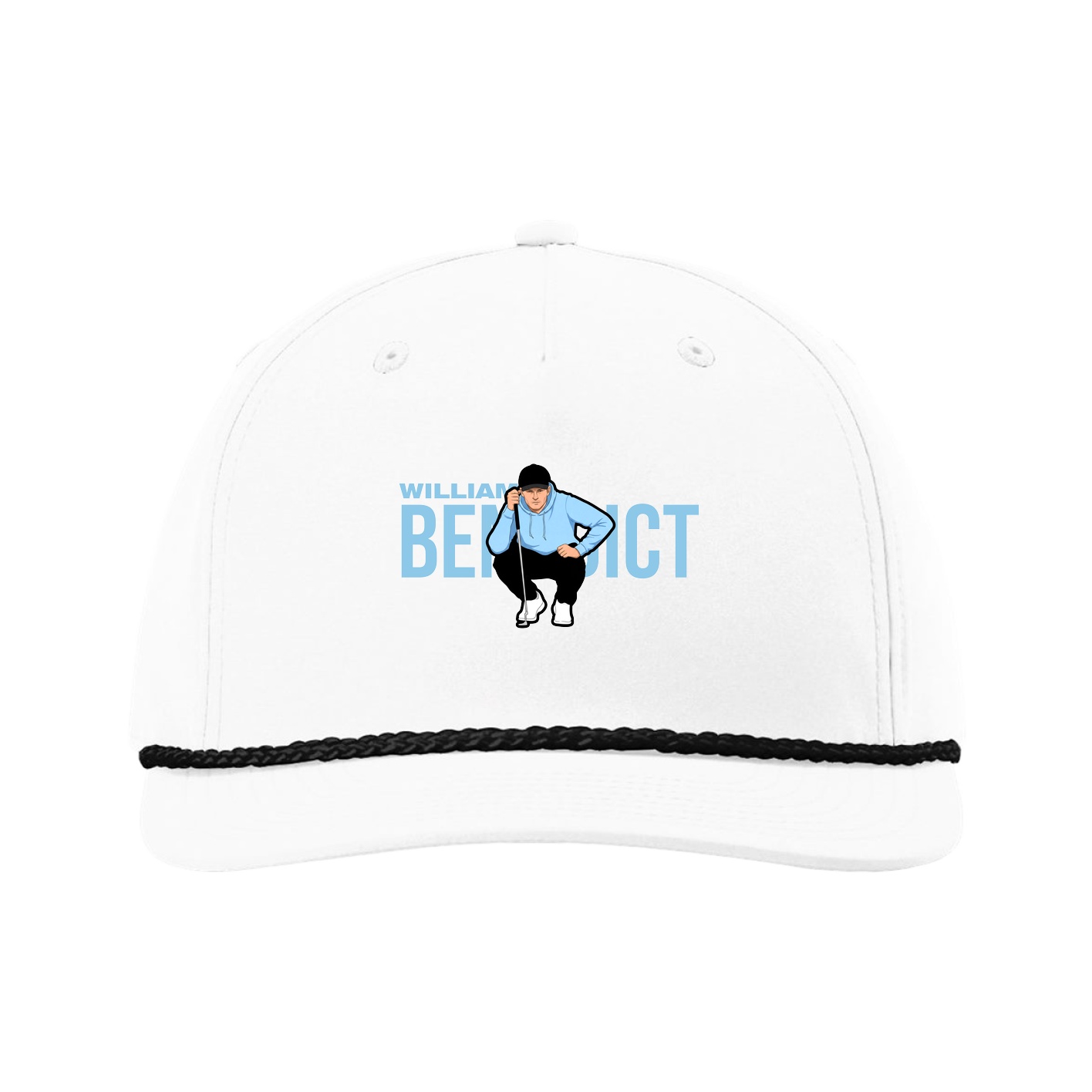 Five-Panel Classic Rope Cap — Player Name in White