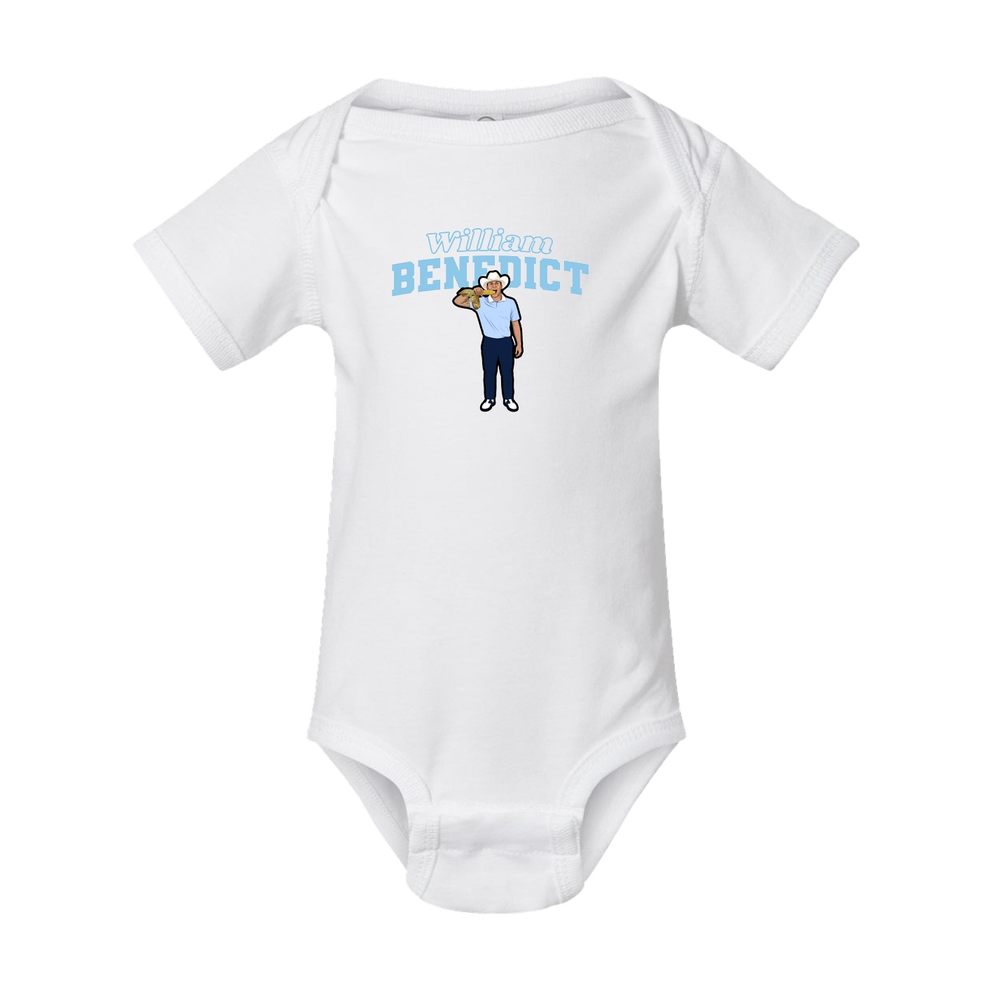 Baby Onesie — Name Arch in White