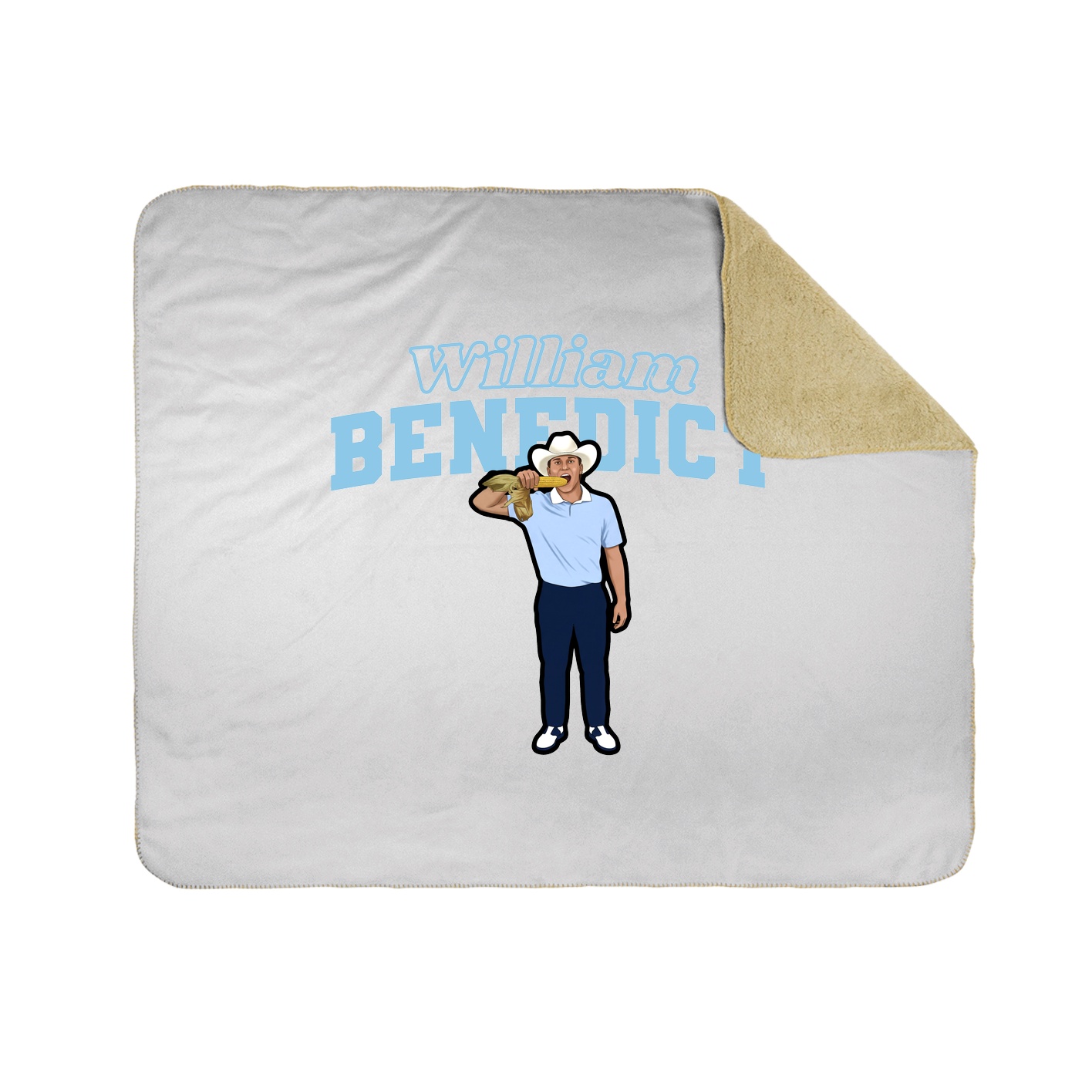 Throw Blanket — Name Arch in White