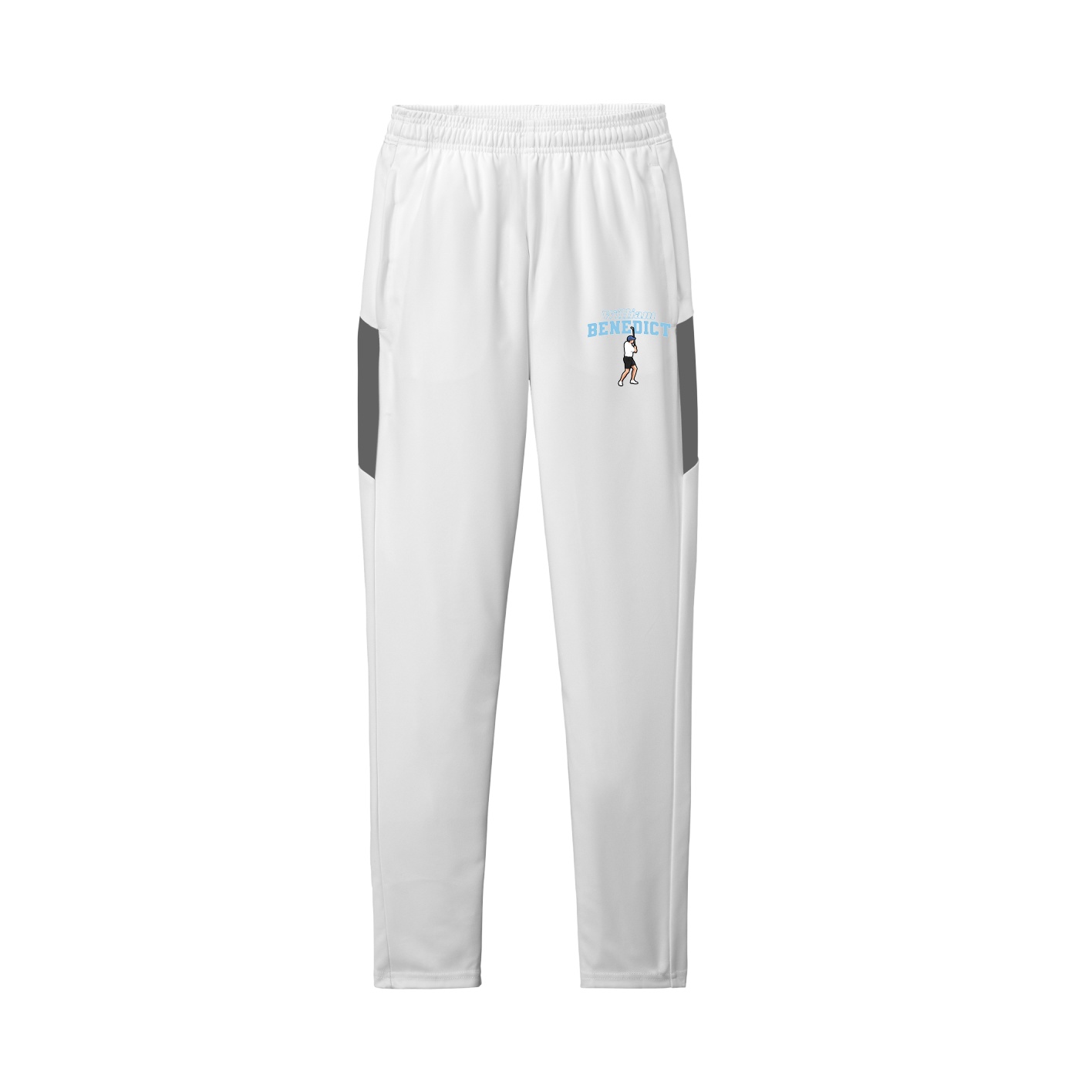 Team Travel Pant — Name Arch in White/Grey